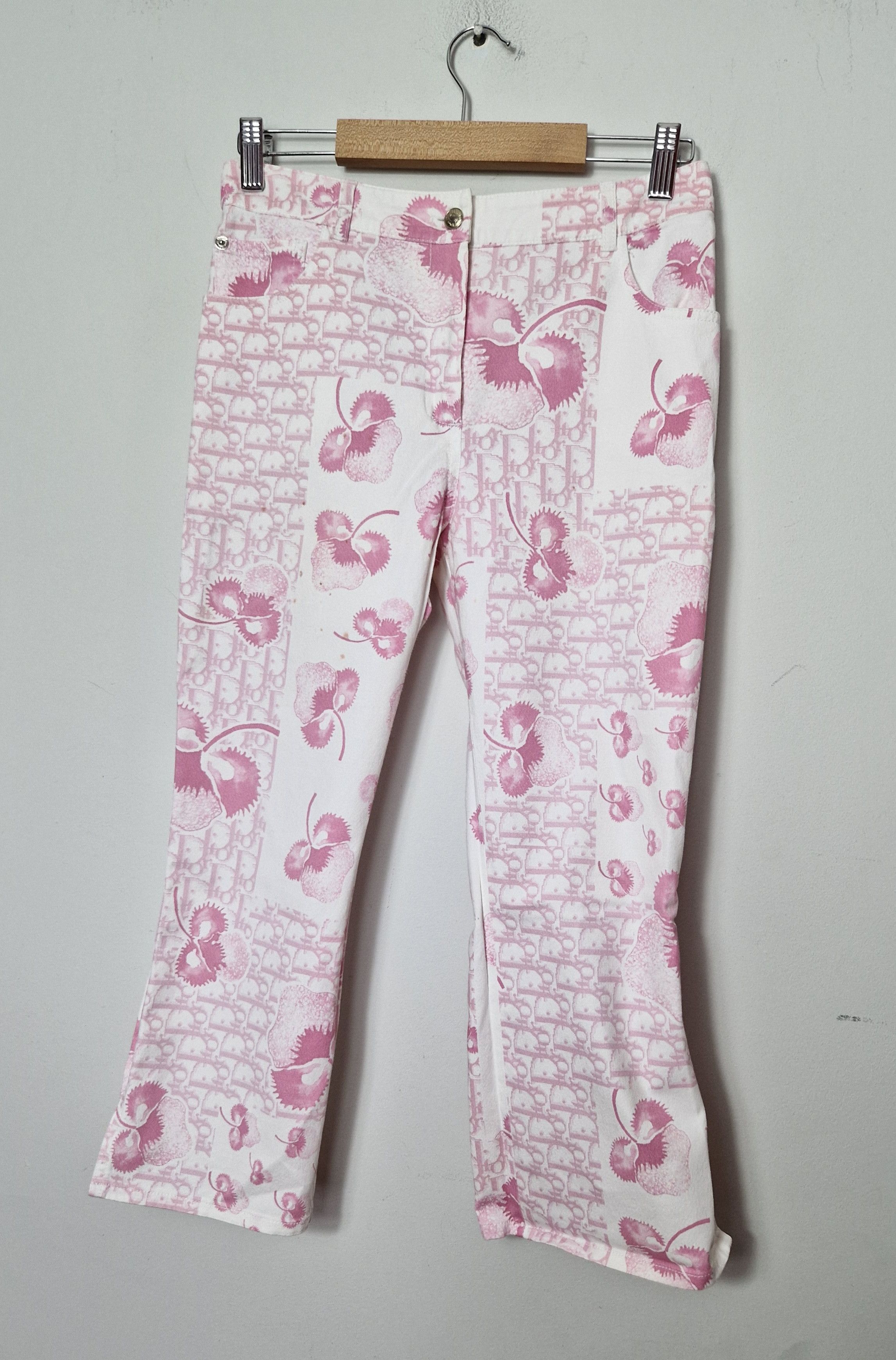 Dior Christian Dior pink monogram 3/4 pants Size 27" / US 4 / IT 40 - 1 Thumbnail