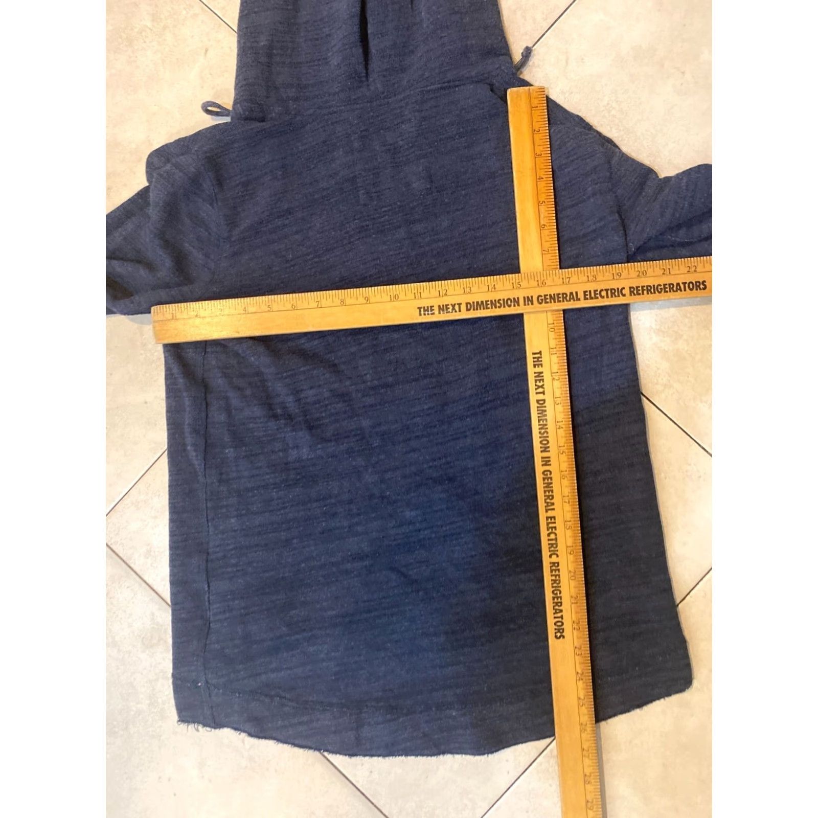 Abercrombie & Fitch Abercrombie & Fitch Hoodie Sweater V-Neck Blue Womens Size M L Regular Logo Casual Classic Knit Cotton Blend 2010s Size L / US 10 / IT 46 - 5 Thumbnail