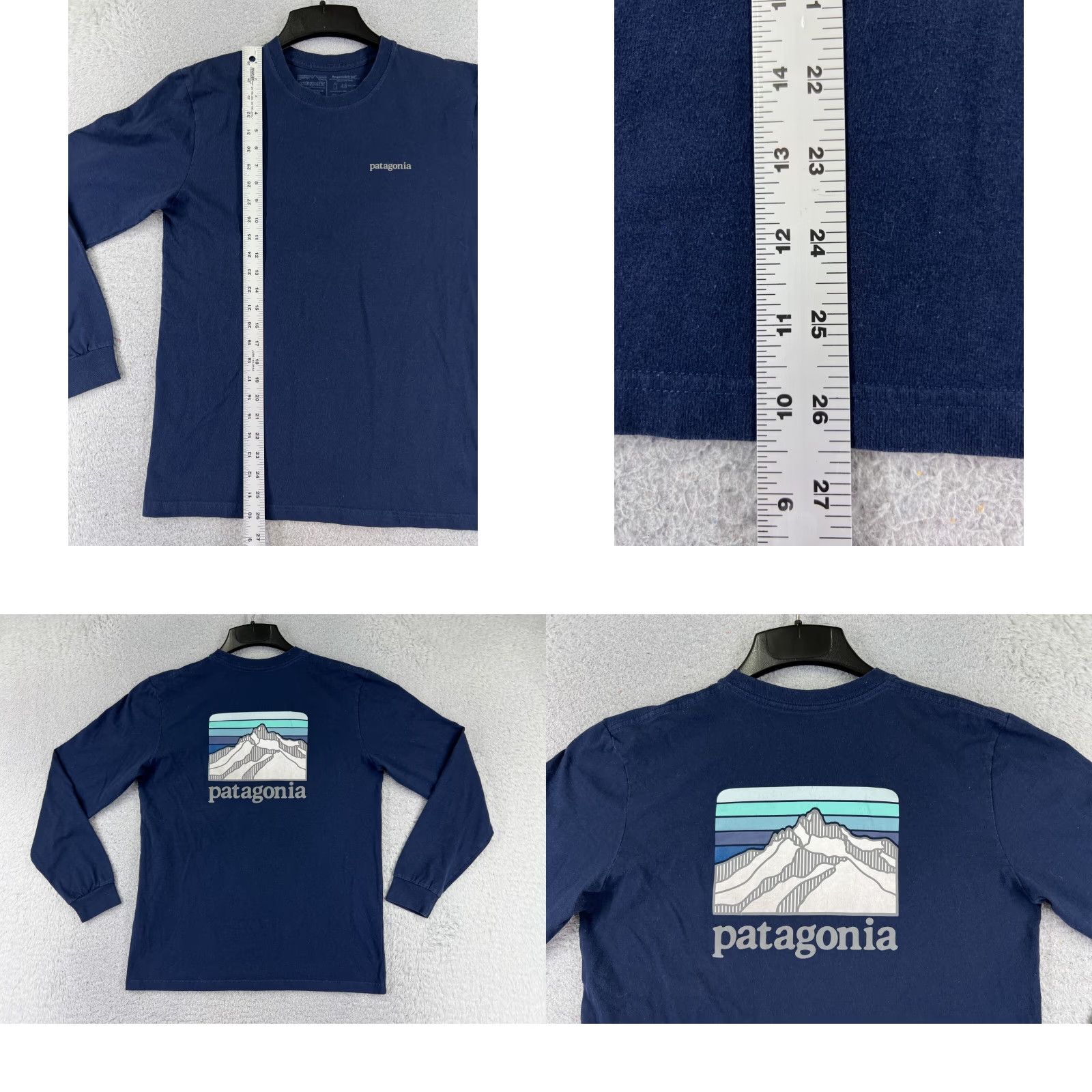Patagonia Patagonia Shirt Men Small Blue Long Sleeve Crew Neck Polyester Jersey Logo All Seasons T-Shirt Mens Size US S / EU 44-46 / 1 - 9 Thumbnail