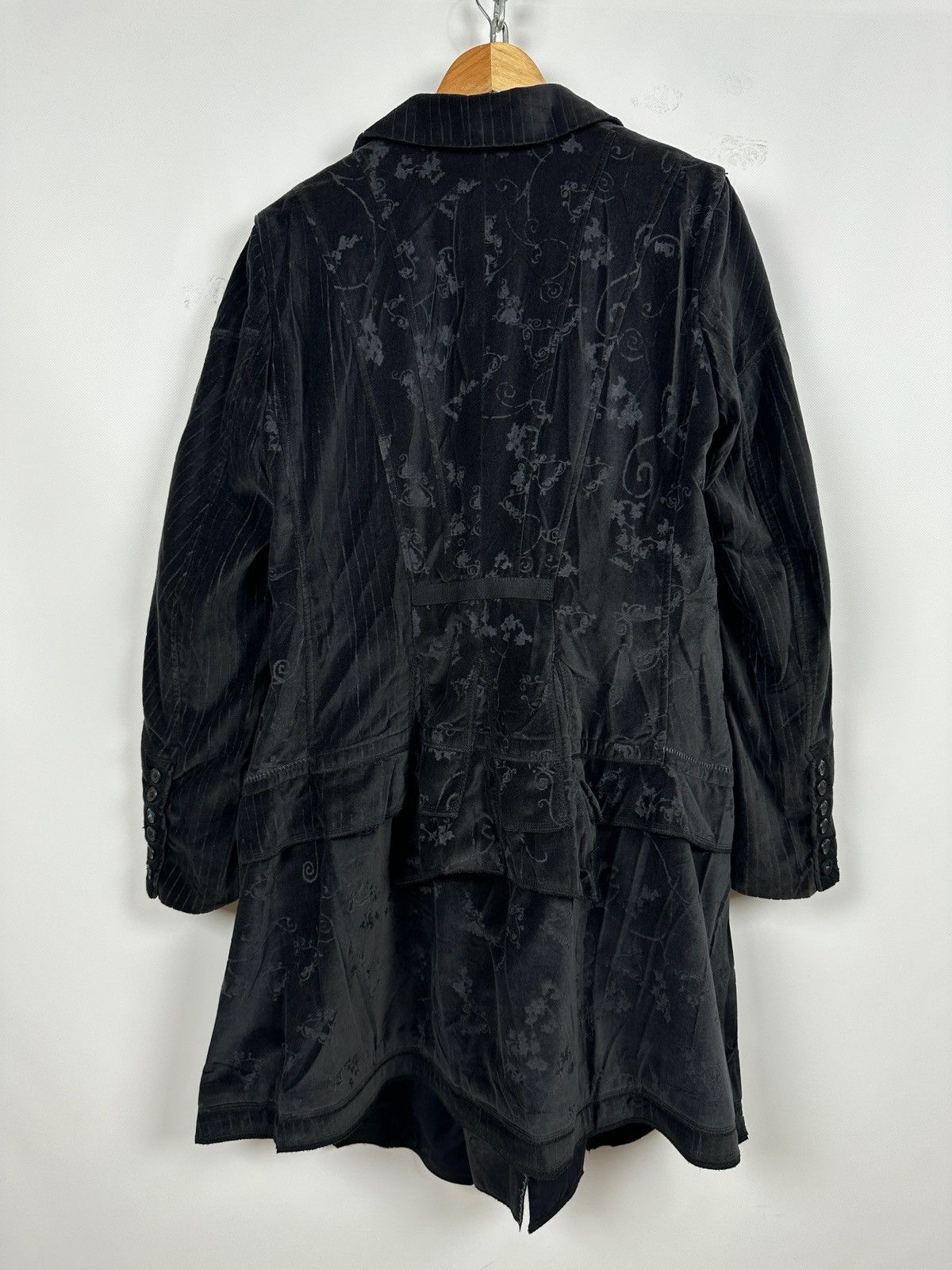 Marithe + Francois Girbaud Marithe Francois Girbaud Jacquard Double Breasted Coat Size L / US 10 / IT 46 - 3 Thumbnail