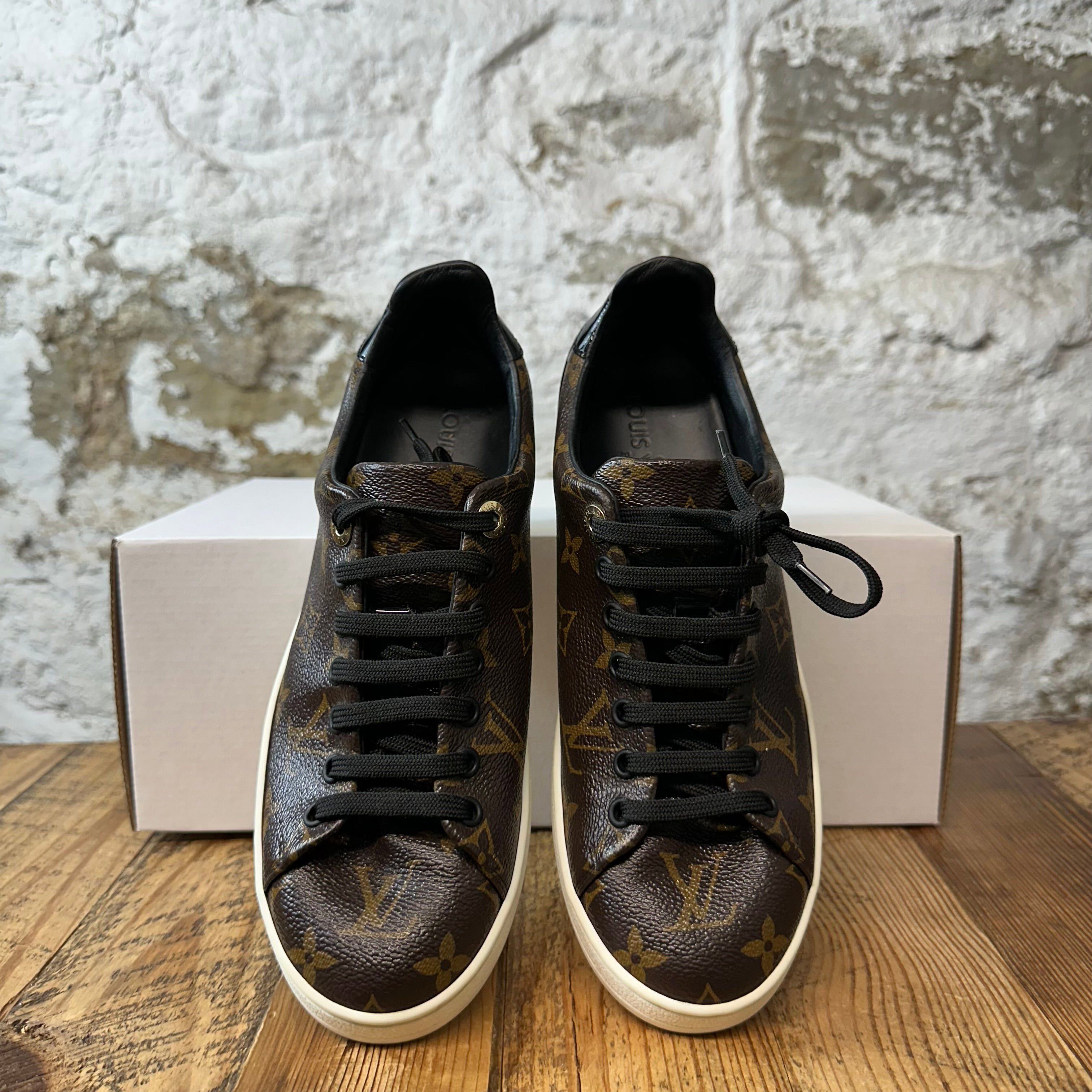 Louis Vuitton Louis Vuitton Brown Patent Frontrow Sneaker Sz 5.5 (37.5) Size US 5.5 / EU 38 - 3 Thumbnail