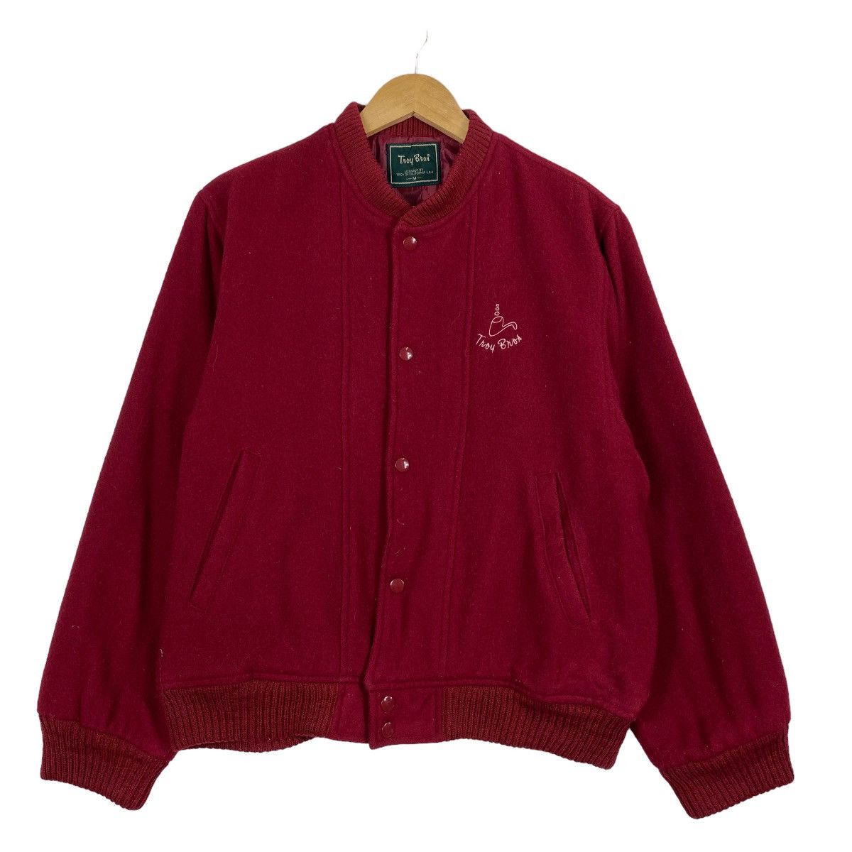 Japanese Brand Vintage 90s Troy Bros Bomber Jacket Size US L / EU 52-54 / 3 - 1 Thumbnail