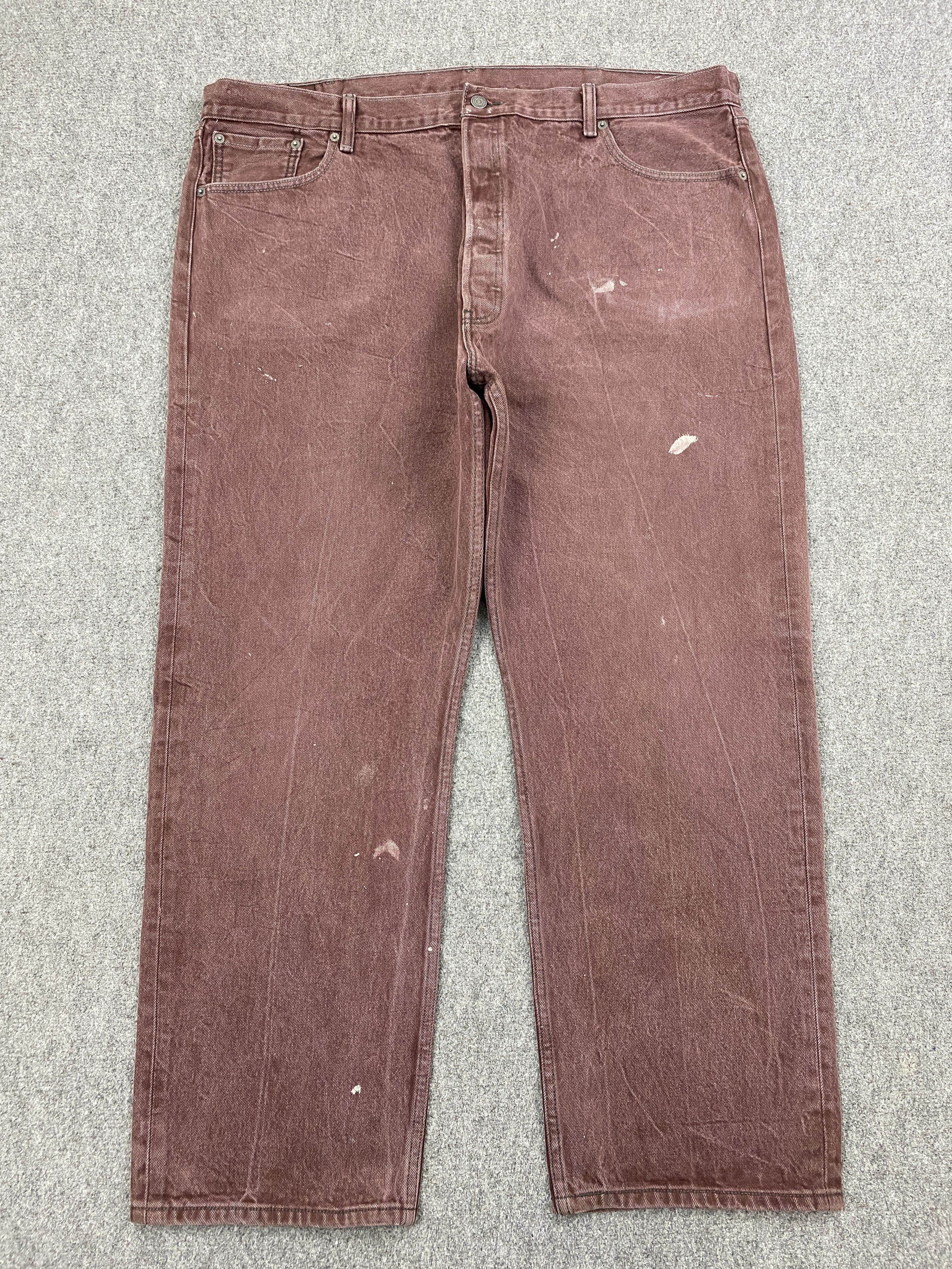 Levi's × Vintage Maroon Colour Vintage Levis 501 Jeans Size US 44 / EU 60 - 1 Thumbnail