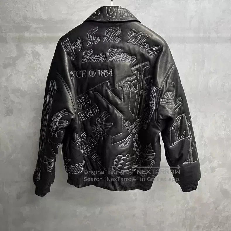 Louis Vuitton Louis Vuitton Black Embroidered Pilot Jacket. Size US L / EU 52-54 / 3 - 2 Thumbnail