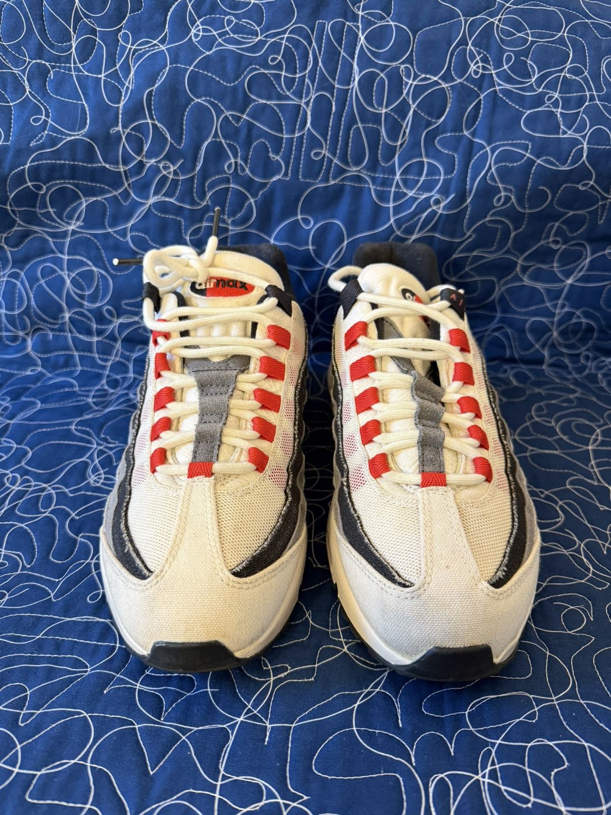 Nike Nike Air max 95 Summit white/chili red- 8M 9.5 W Size US 8 / EU 41 - 5 Thumbnail