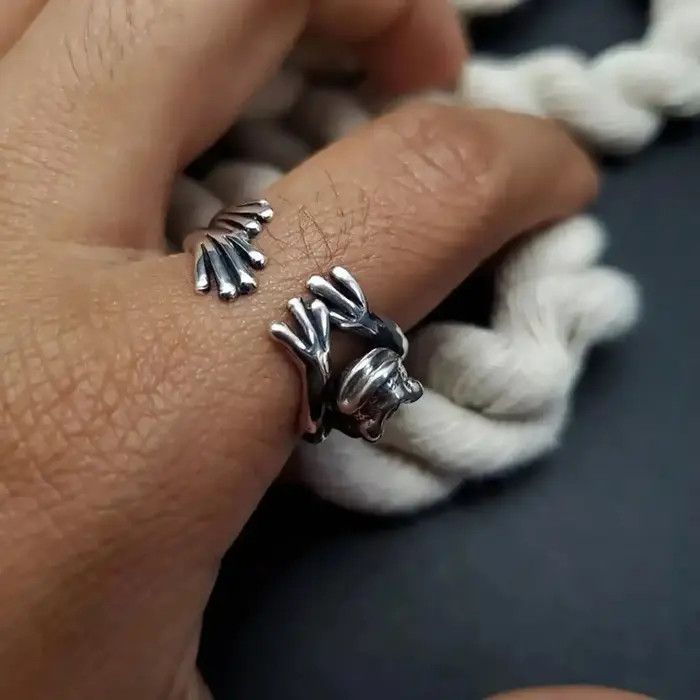 Japanese Brand Frog Wavy Hippie Peace Jewelry Love Animals Ring Size ONE SIZE - 3 Thumbnail