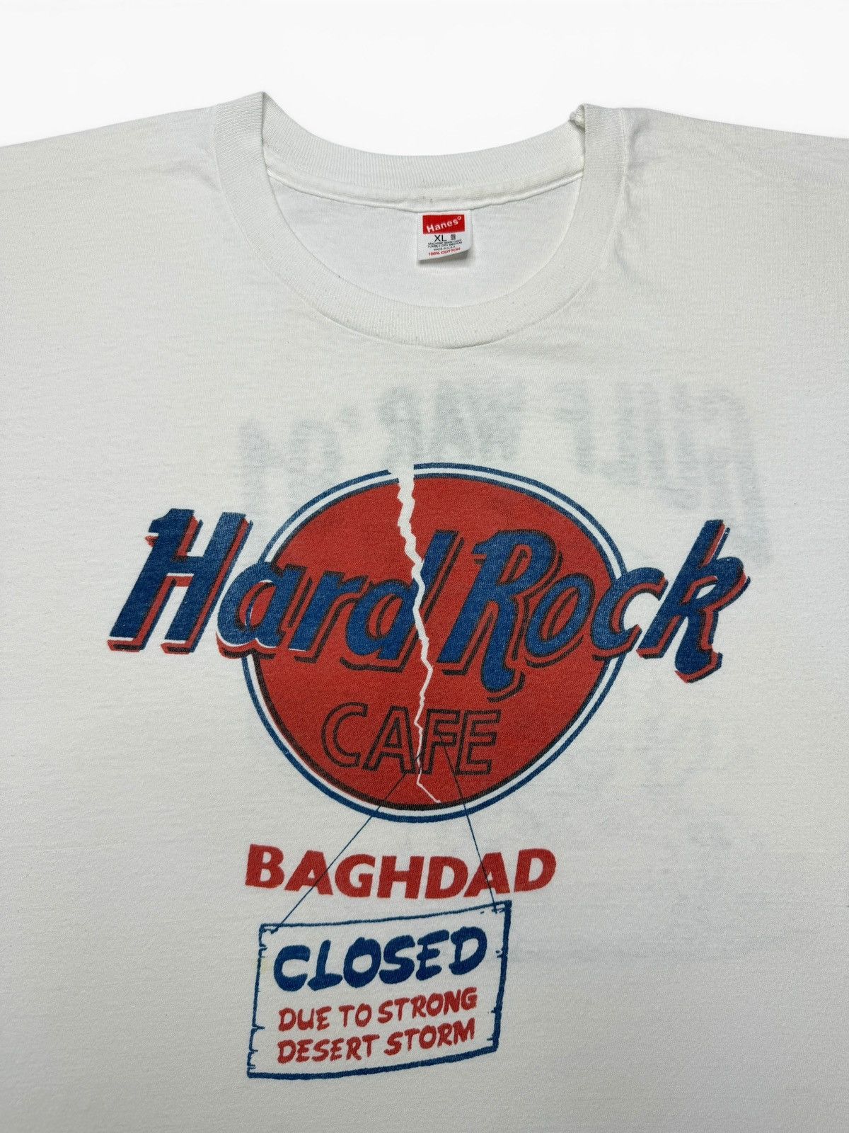 Vintage Vintage 1991 Gulf War Political Hard Rock Tee Shirt Size US XL / EU 56 / 4 - 6 Thumbnail