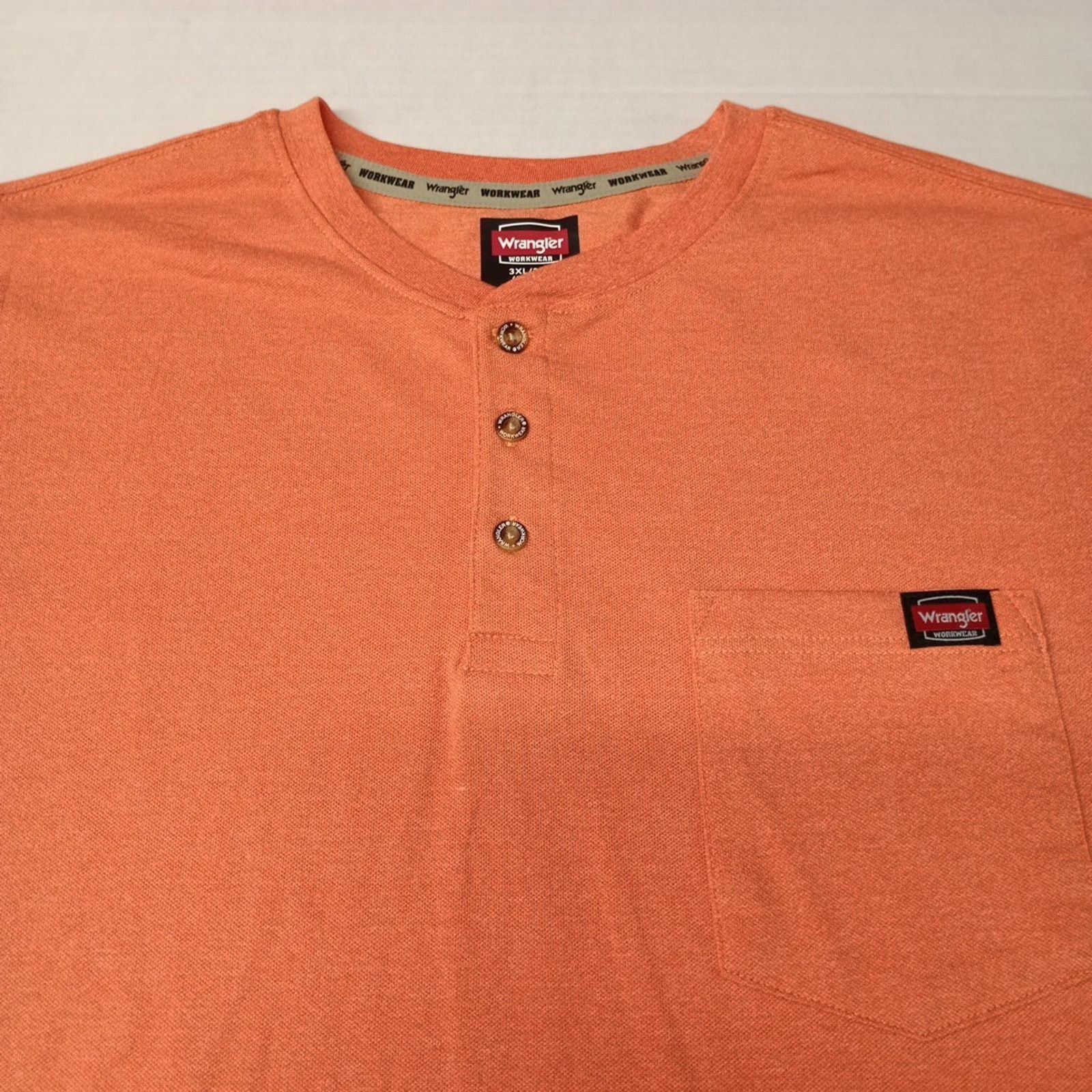 Wrangler Wrangler Henley Shirt Mens 3XL (54-56) Arabesque Relaxed Fit Size US XXL / EU 58 / 5 - 2 Thumbnail