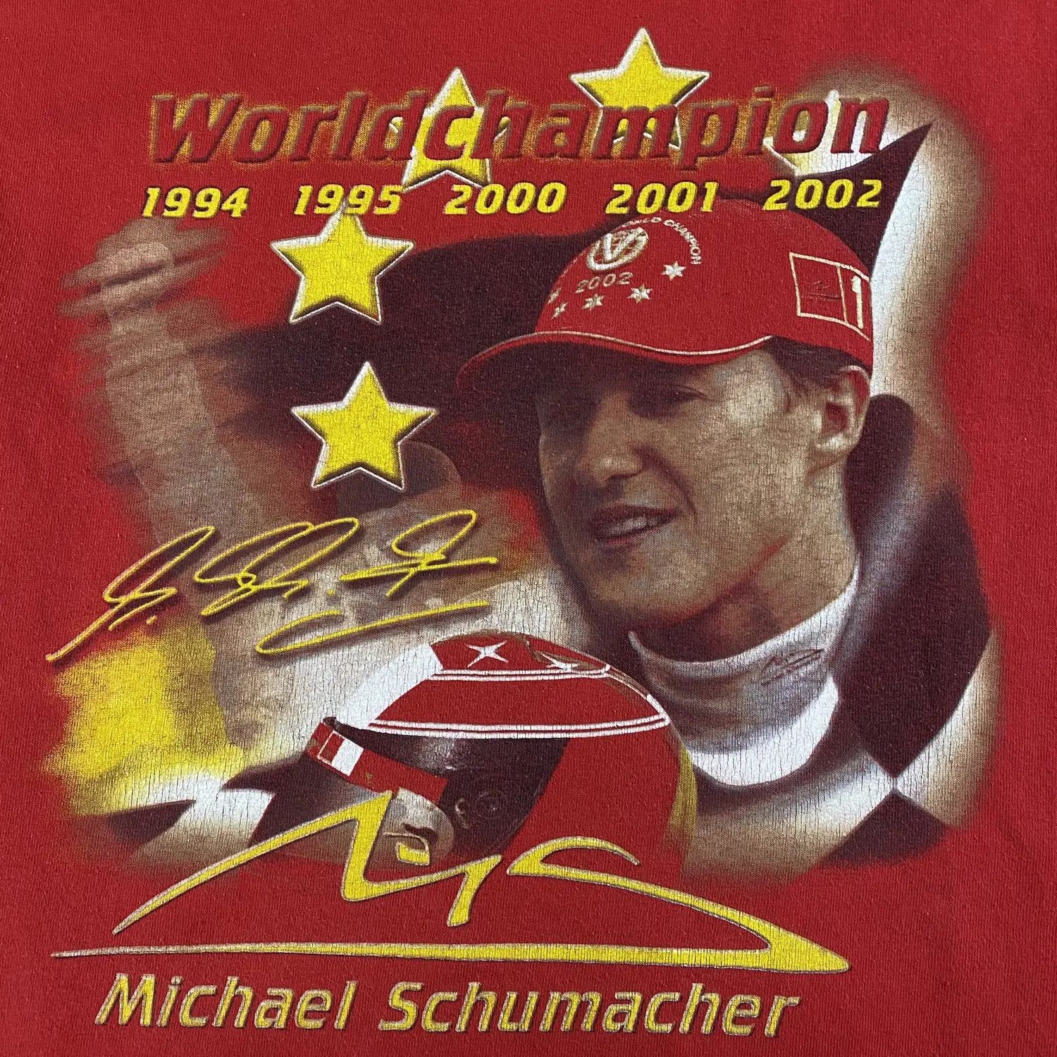 Vintage Mens T-Shirt Michael Schumacher Vintage Size XXL Size US XXL / EU 58 / 5 - 4 Thumbnail