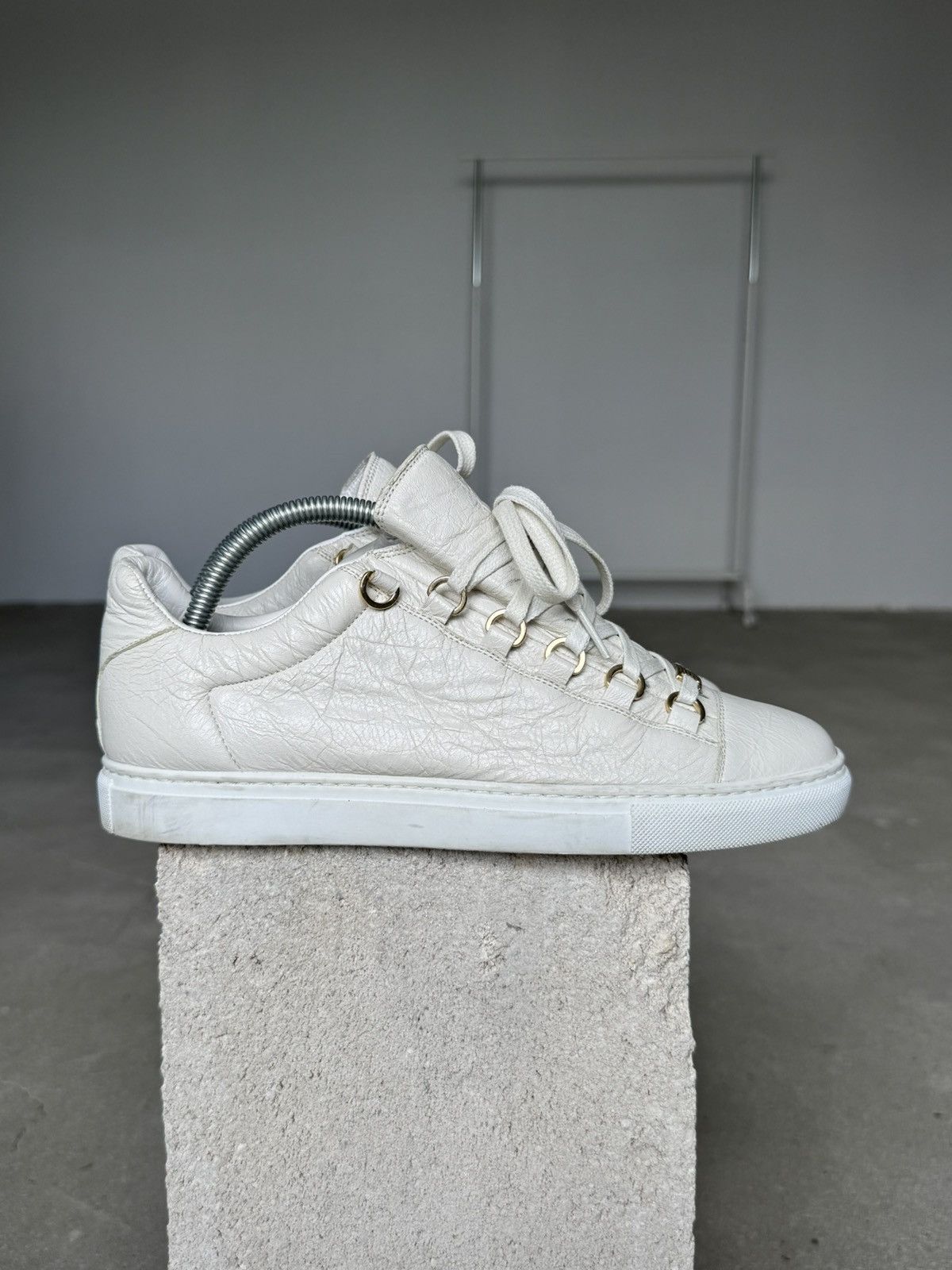 Balenciaga Balenciaga Arena Low Top Leather Sneakers Size US 7 / EU 40 - 7 Thumbnail