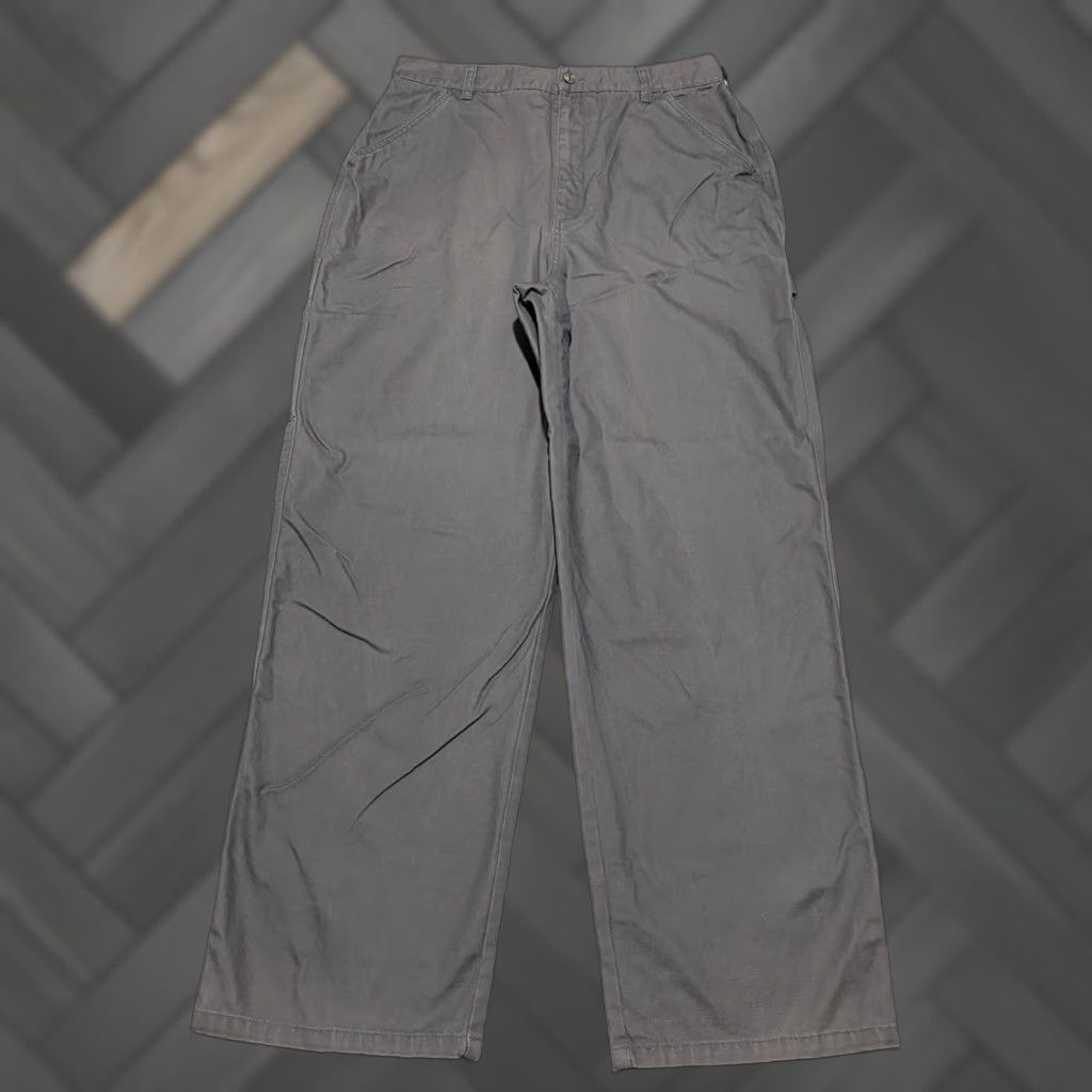 Vintage FG Field Gear Carpenter Womens Pants 14 Gray Baggy 90s Style Wide-Leg Workwear Casual Modern Size 24" / US 00 / IT 34 - 1 Thumbnail
