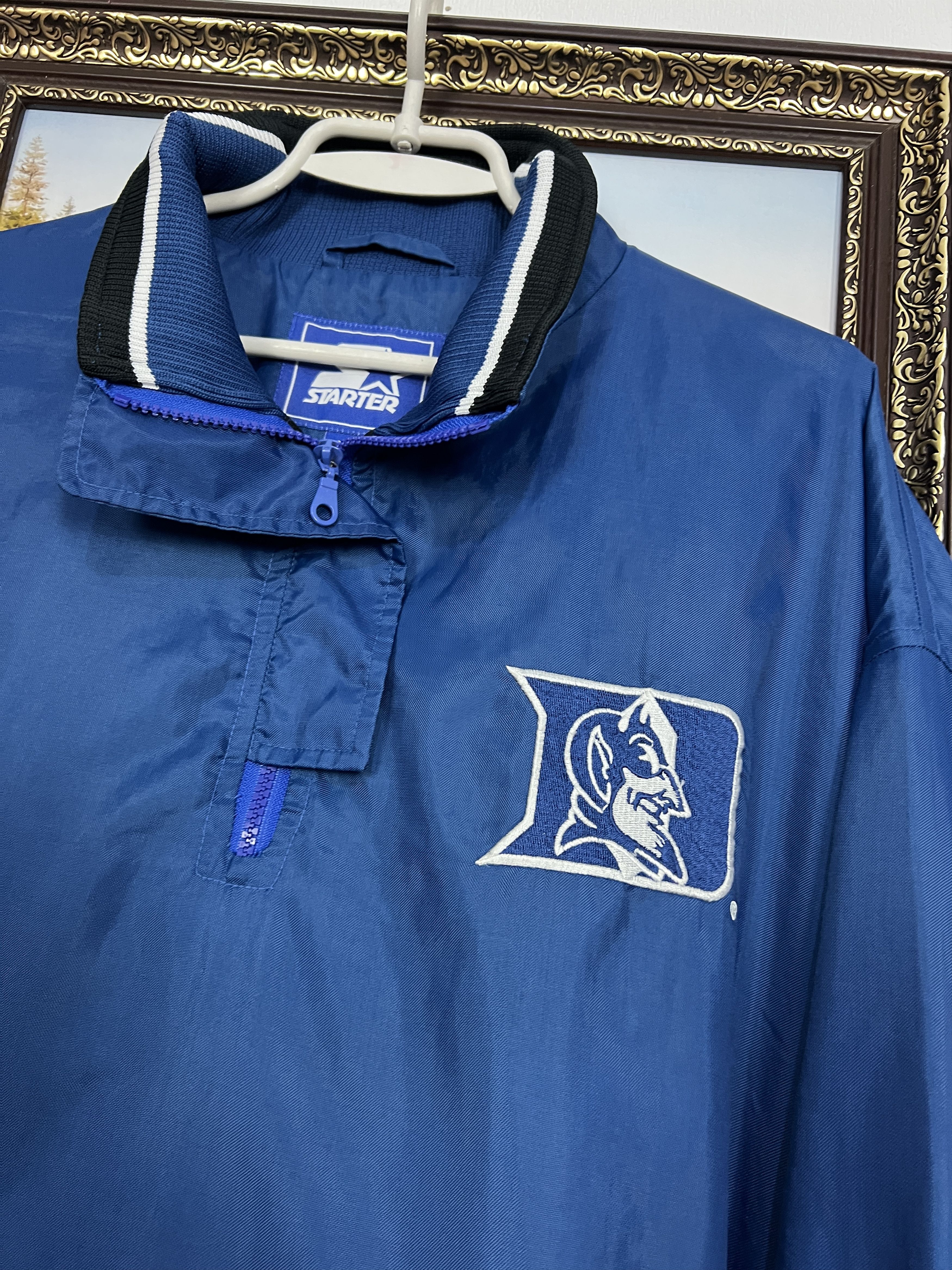 Starter Duke University Blue Devils Jacket NCAA Bomber Windbreaker Size US XL / EU 56 / 4 - 3 Thumbnail