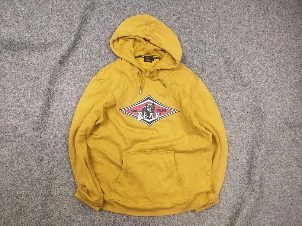 Alien Workshop Bear Surfboards Big Logo Yellow Hoodie USA Vintage Style Size US L / EU 52-54 / 3 - 1 Thumbnail