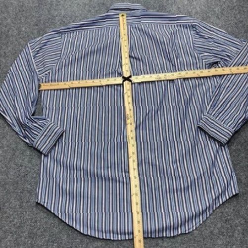 Ralph Lauren VINTAGE Ralph Lauren Shirt Mens Large Blue Striped Yarmouth Button Down Long Sleeve Size US L / EU 52-54 / 3 - 6 Thumbnail