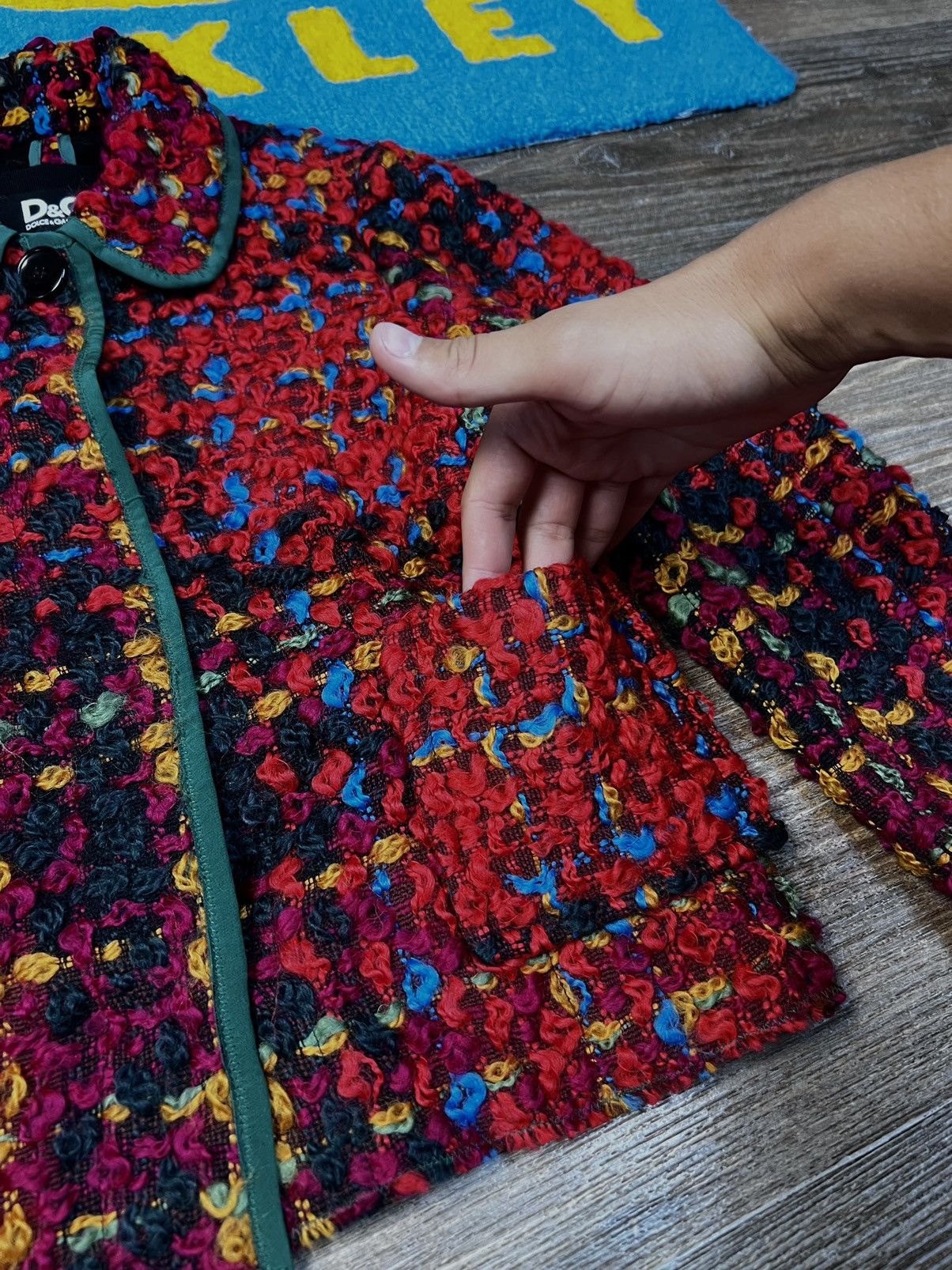 Dolce & Gabbana Dolce Gabbana Multicolour Tweed Wool/Silk Crop Blazer Jacket Size M / US 6-8 / IT 42-44 - 6 Thumbnail
