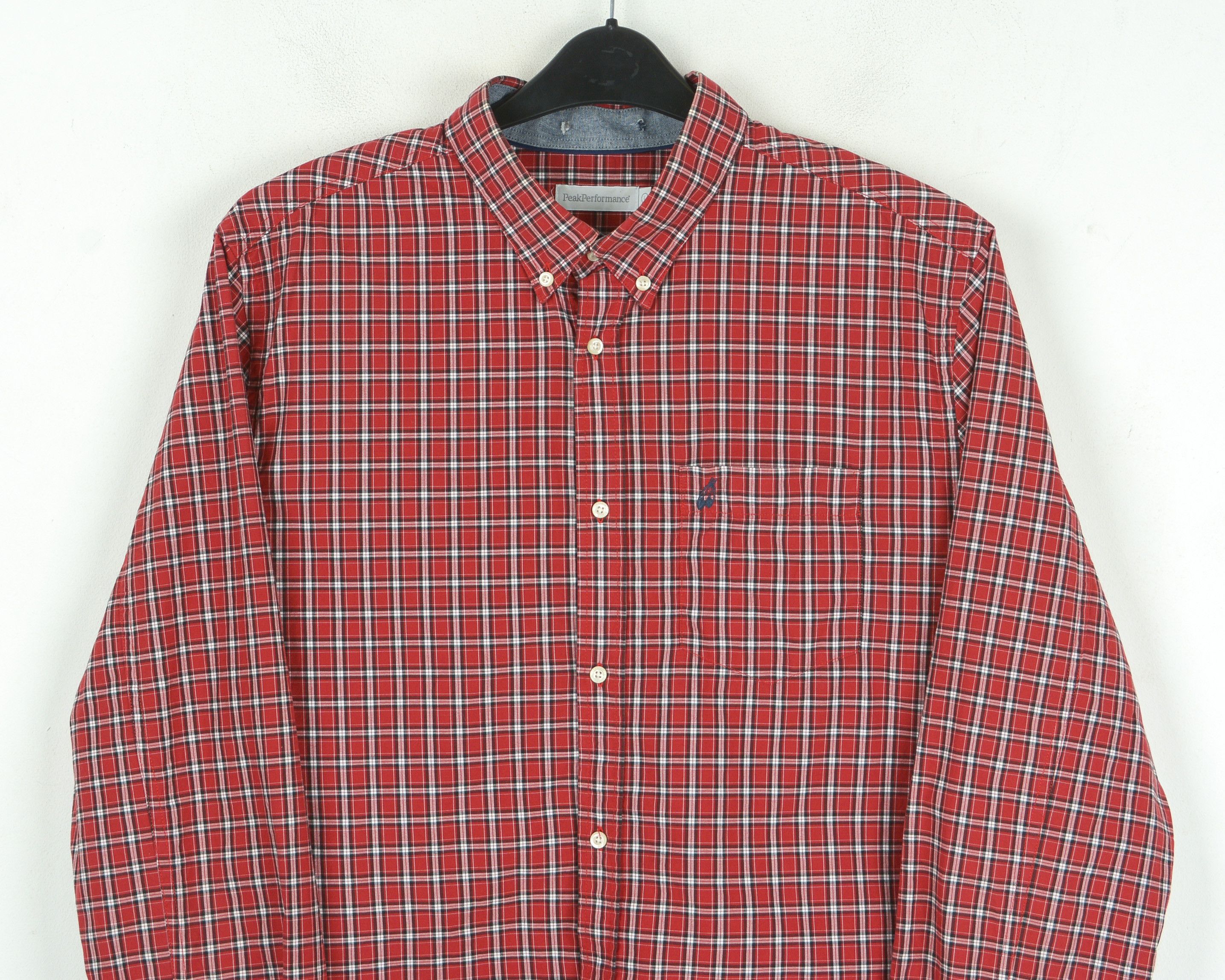Peak Performance Casual Shirt Check Tartan Long Sleeve Button Cotton Size US L / EU 52-54 / 3 - 6 Thumbnail