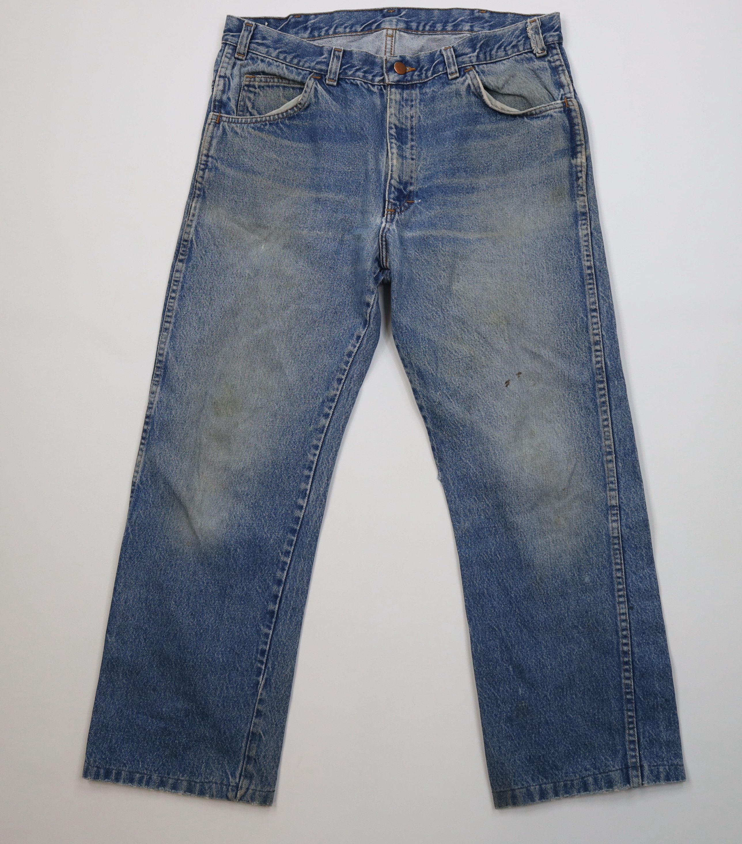 Vintage Vintage 70s Streetwear Wide Leg Denim Jeans Blue Cotton USA Size US 34 / EU 50 - 1 Thumbnail