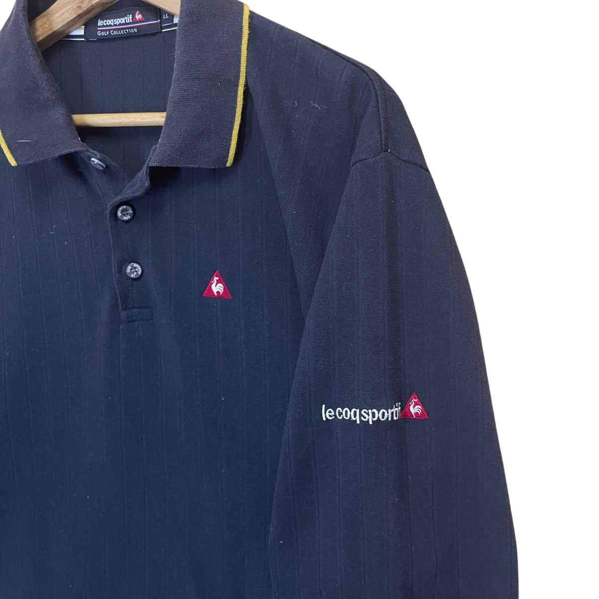 Japanese Brand Le Coq Sportif Small Logo Collar Longsleeve Shirts Size US L / EU 52-54 / 3 - 6 Thumbnail