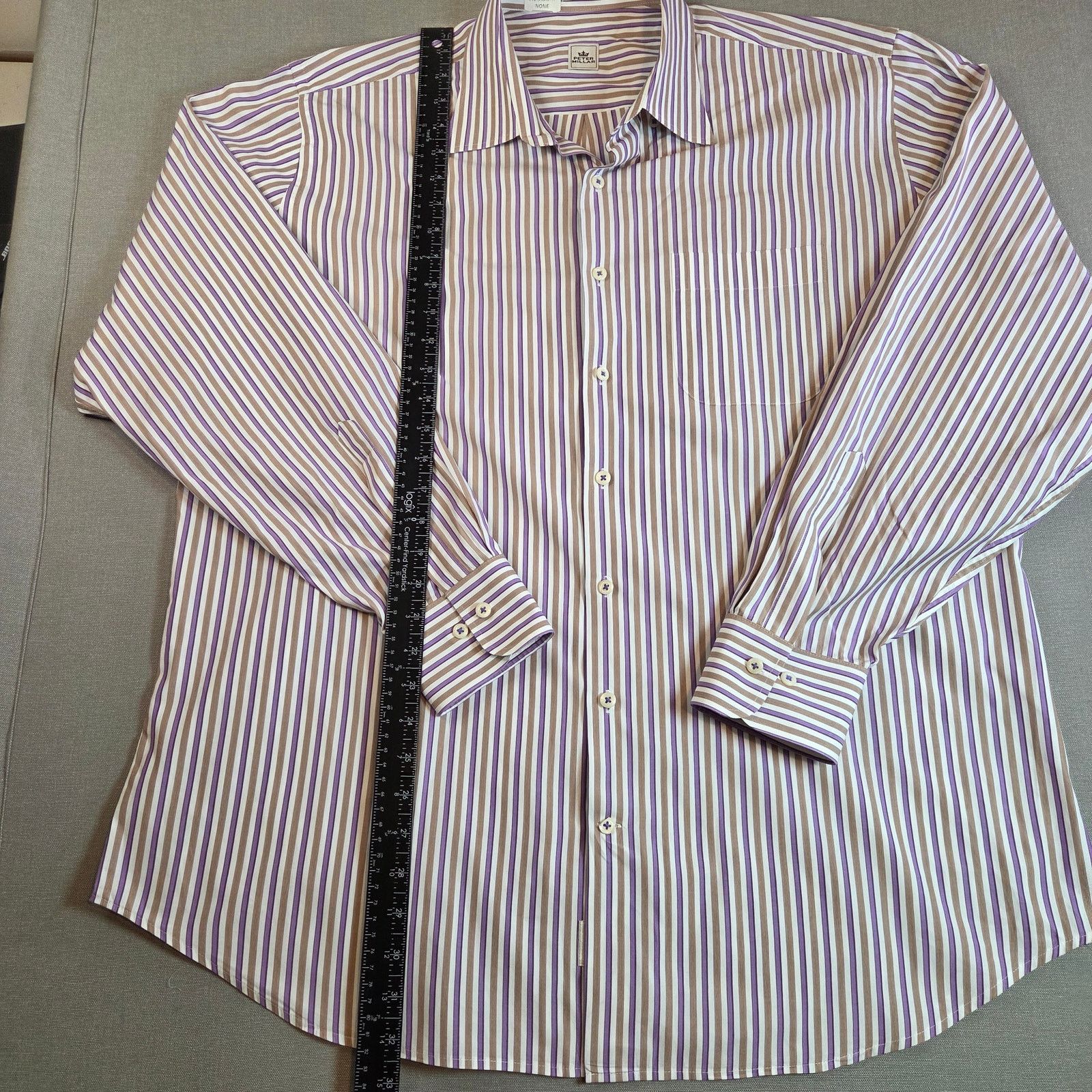 Peter Millar Peter Millar XL Cotton Stripe Button Down Shirt Size US XL / EU 56 / 4 - 6 Thumbnail