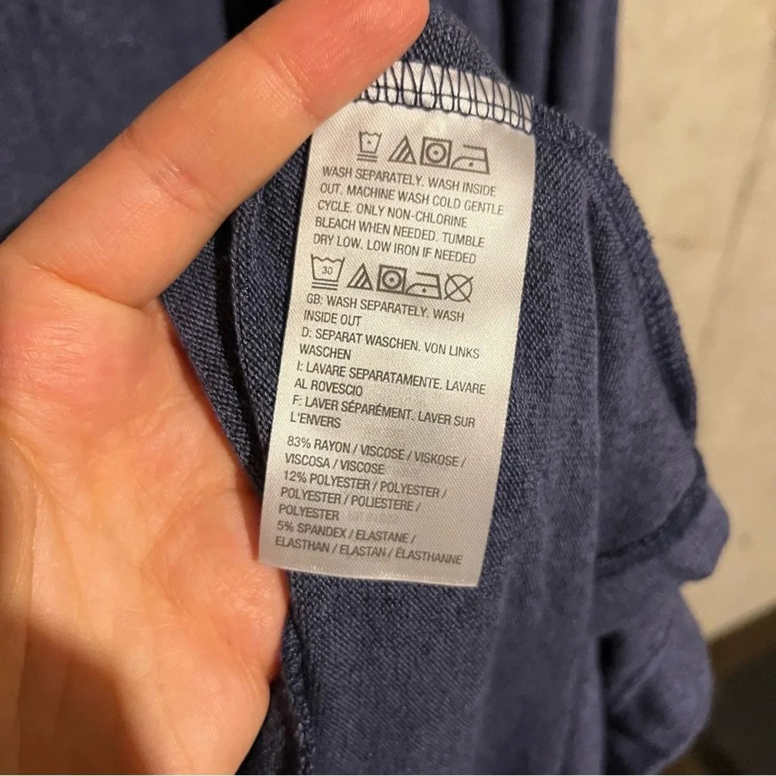 Other AnyBody All Seasons Duster Blue Knit Swim Cover Up with Hood Size M / US 6-8 / IT 42-44 - 3 Thumbnail
