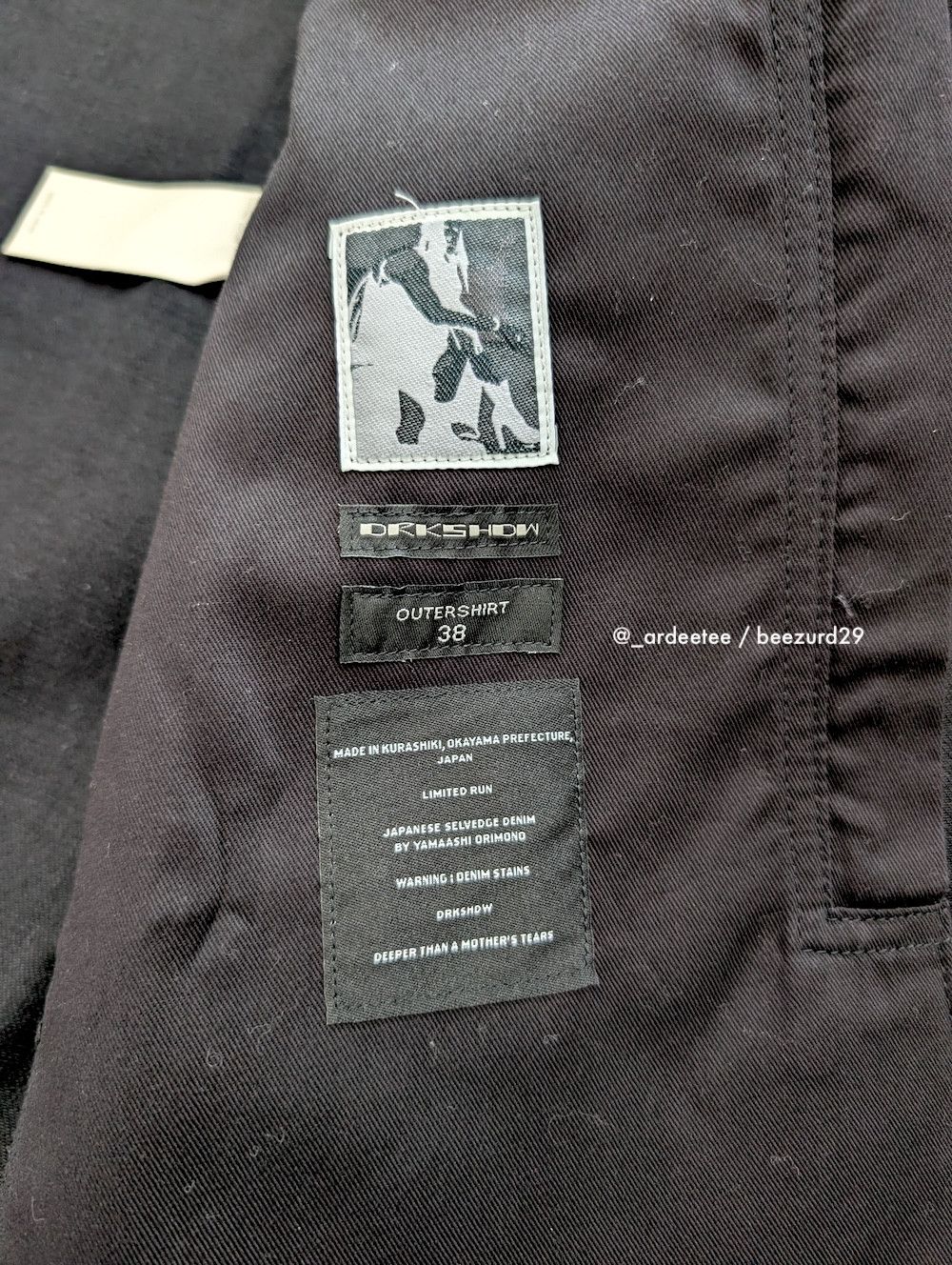 Rick Owens Drkshdw *NEW* LIMITED JAPANESE SELVEDGE DENIM OUTERSHIRT Size US S / EU 44-46 / 1 - 9 Thumbnail