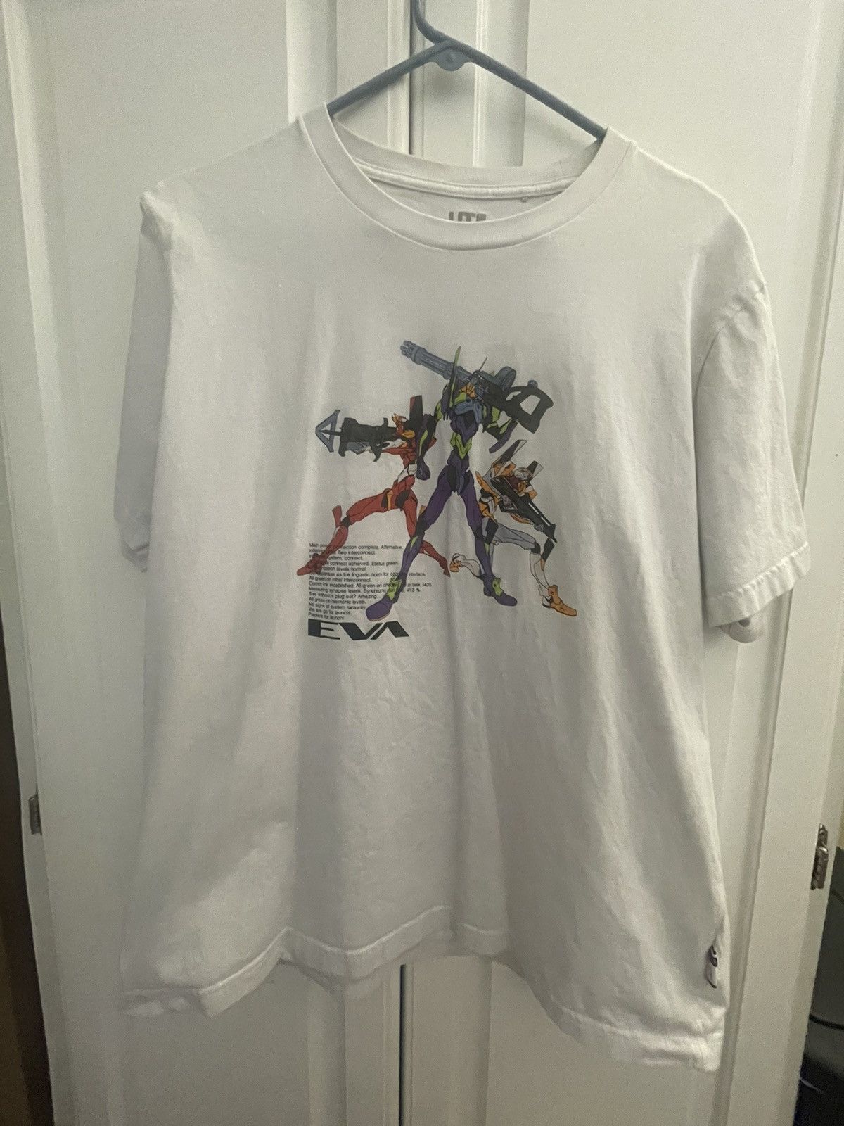 Uniqlo Evangelion EVA UNIT 01 02 00 Shirt XL NERV anime