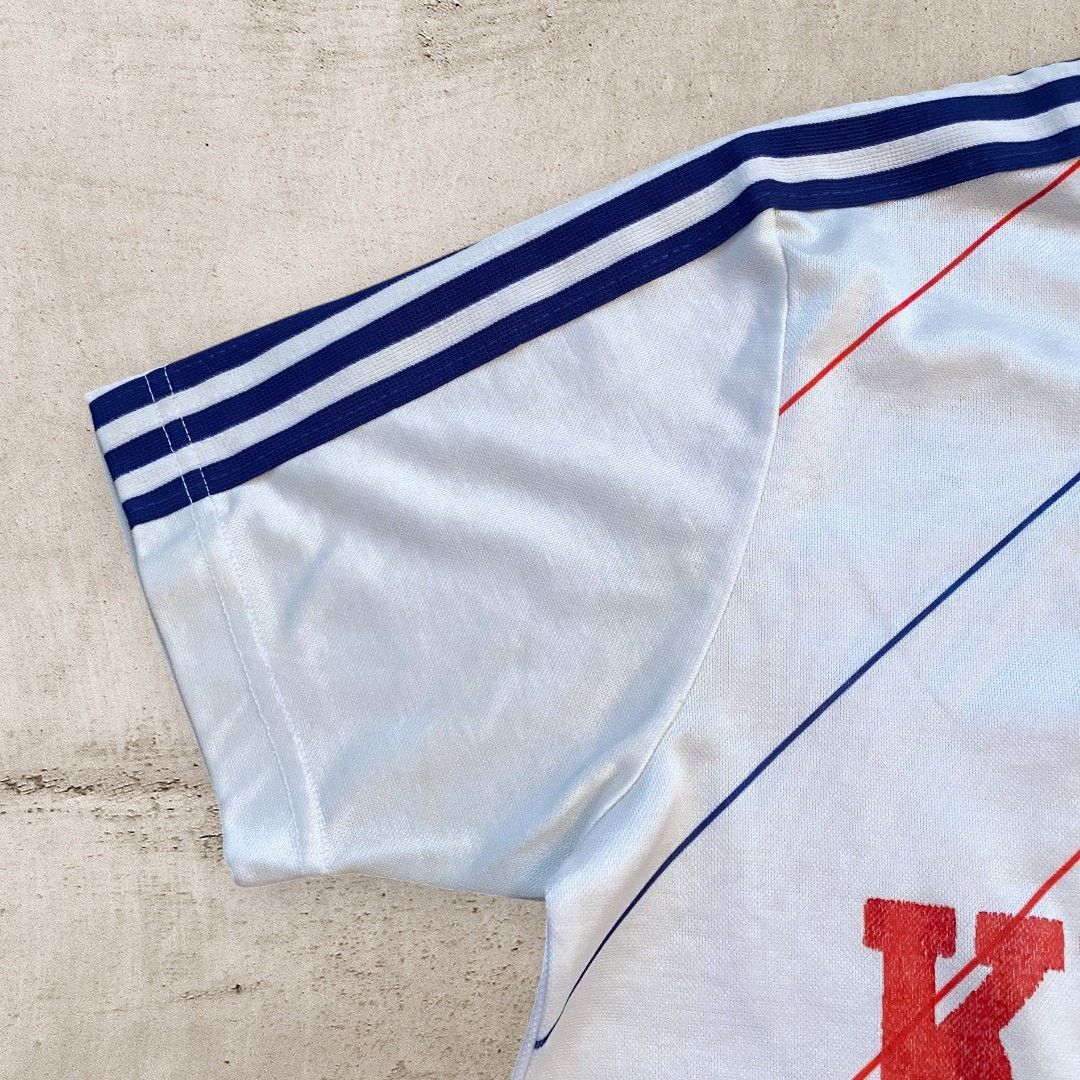 Adidas × Vintage Vintage 80s Adidas Knossos Soccer Football Faded Jersey Size US L / EU 52-54 / 3 - 6 Thumbnail