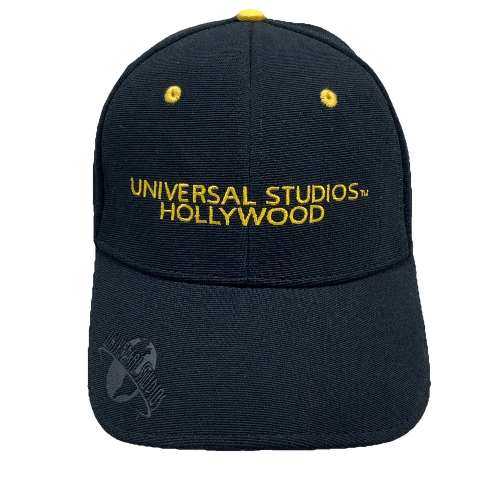 Vintage Universal Studios Hollywood Hat Cap Stretch Fit L/XL Black Performance Logo 90s Retro Disney Mens Baseball Cap Hat Size ONE SIZE - 2 Thumbnail