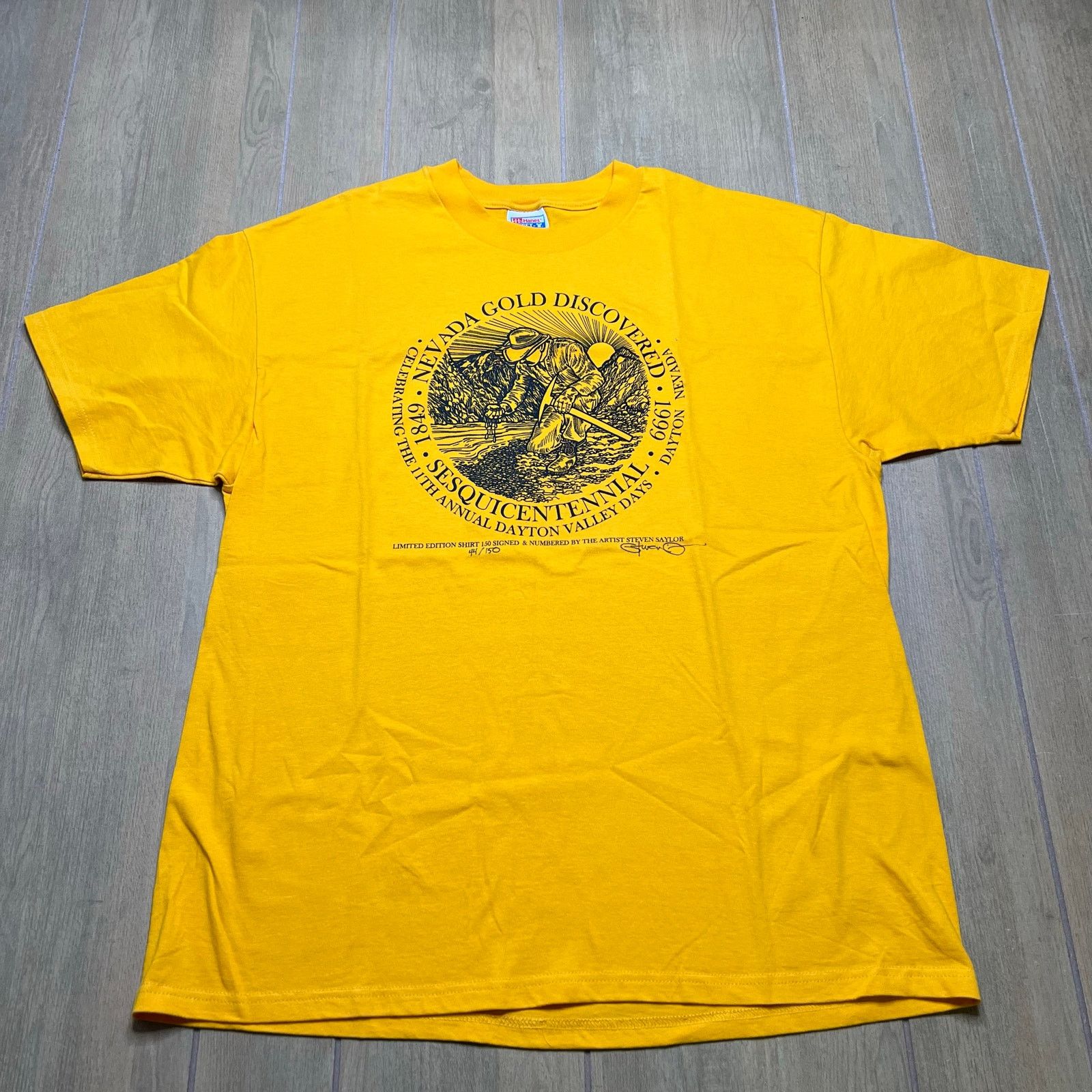Hanes 1999 Nevada Gold Discovery Dayton T Shirt XL Limited 44/150 Size US XL / EU 56 / 4 - 8 Thumbnail