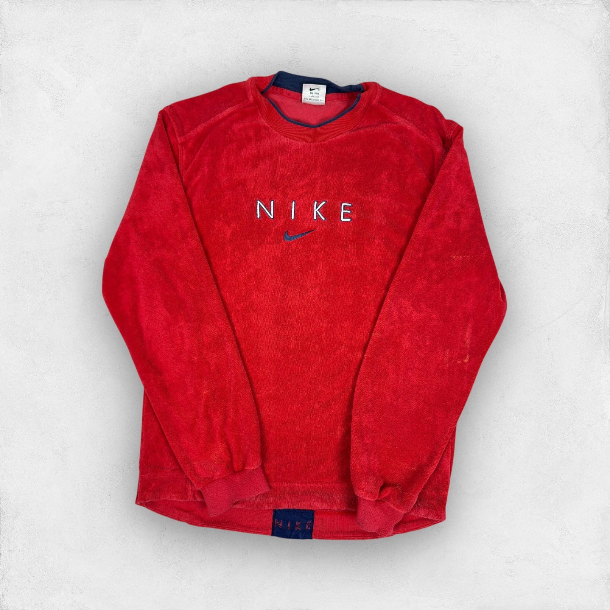 Nike × Vintage Nike Vintage Women's Red Cotton Sweatshirt Small Y2K Size S / US 4 / IT 40 - 1 Thumbnail