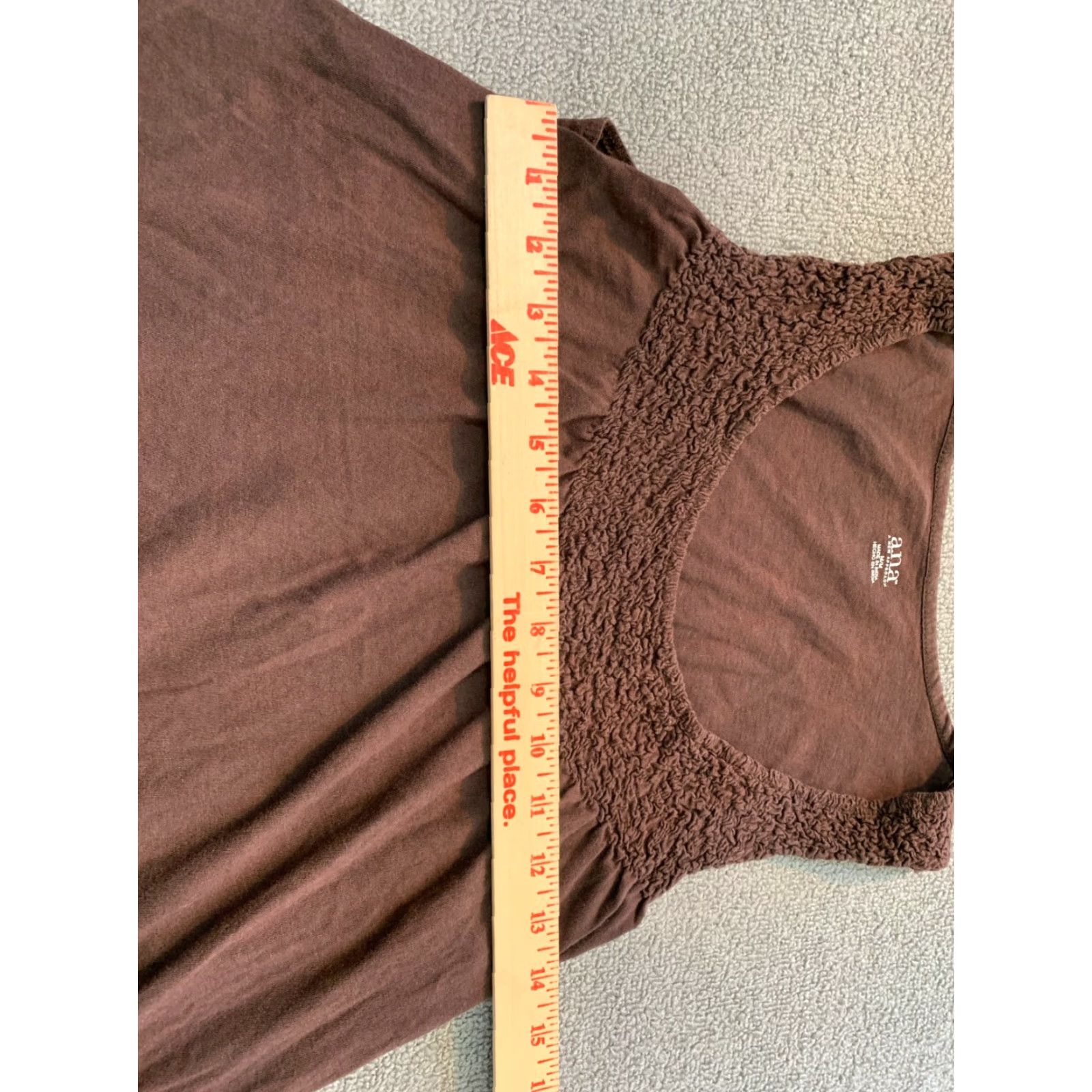 Vintage ANA Sleeveless Top Womens Size Medium M Brown Blouse Women Sleeveless Collarless All Seasons Business Regular Fit Shirt Size M / US 6-8 / IT 42-44 - 6 Thumbnail