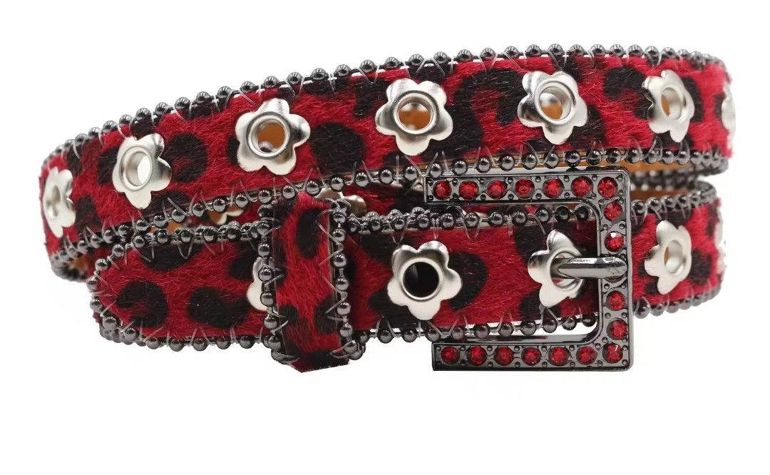 Vintage The rhine and the flower rivet blue lux belts Size ONE SIZE - 4 Thumbnail