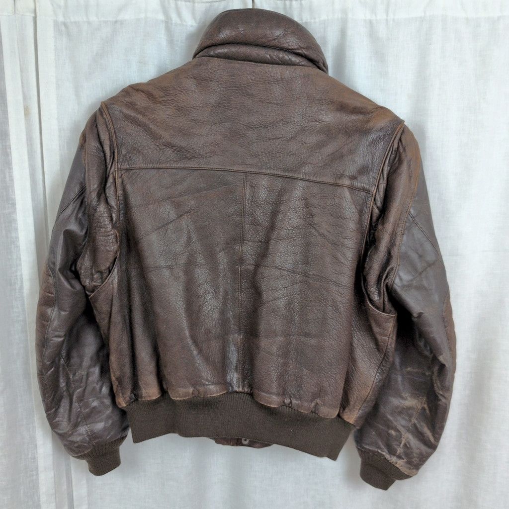 Vintage Vintage StratoJac Leather Bomber Style Jacket Size US L / EU 52-54 / 3 - 6 Thumbnail