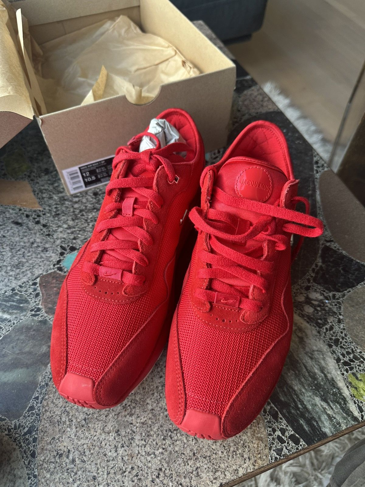 Jacquemus × Nike Air Max 1 x Jacquemus red Size US 12 / EU 45 - 13 Thumbnail