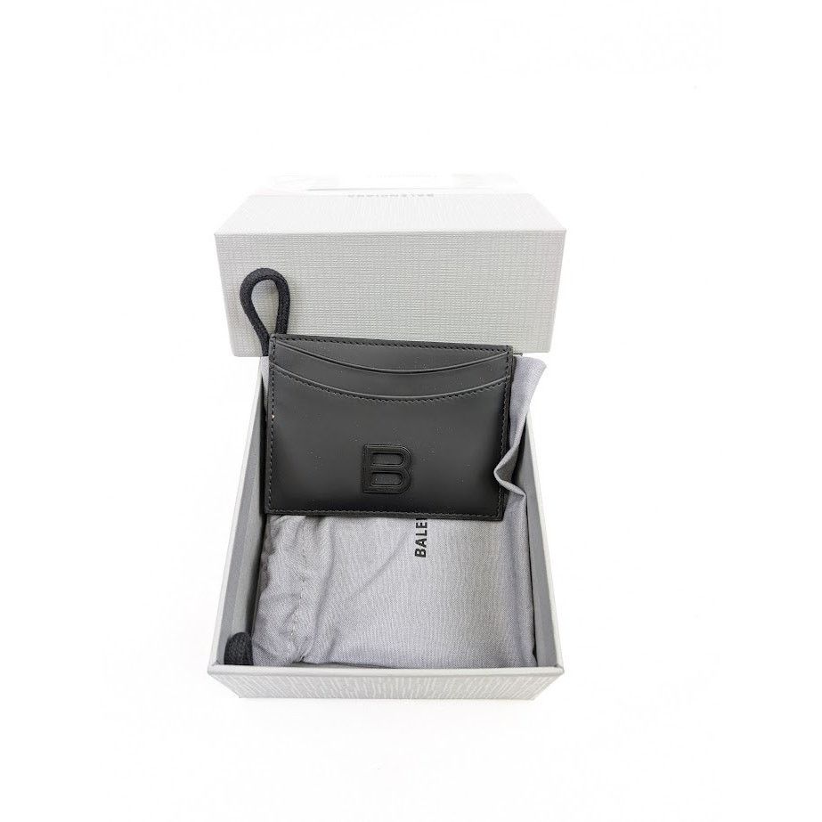 Balenciaga o1rshd1 Size : OS / Hourglass Card Holder in Black Size ONE SIZE - 8 Thumbnail