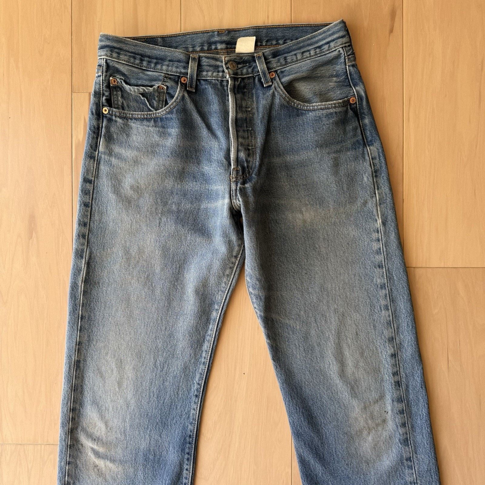 Levi's × Vintage Vintage Levis 501 Jeans 32 Blue Straight Leg Denim Size US 32 / EU 48 - 3 Thumbnail