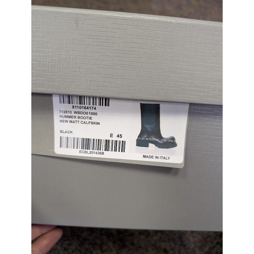 Balenciaga o1rshd1 Q:3 / New Matt CalfSkin Hummer Bootie Boots in Black Size US 12 / EU 45 - 13 Thumbnail