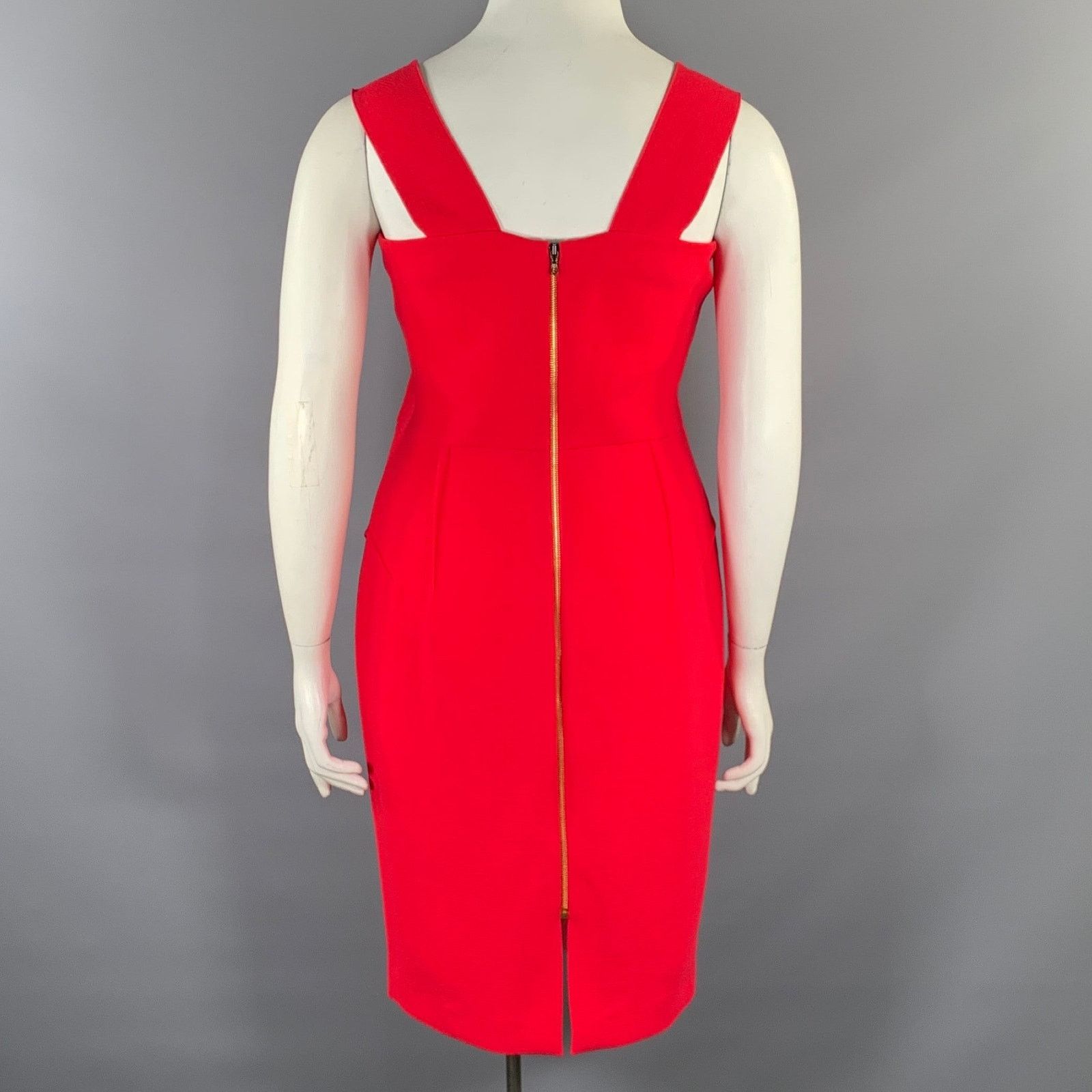 Roland Mouret ROLAND MOURET Size L Red Sheath Knee-Length Dress Size XL / US 12-14 / IT 48-50 - 4 Thumbnail