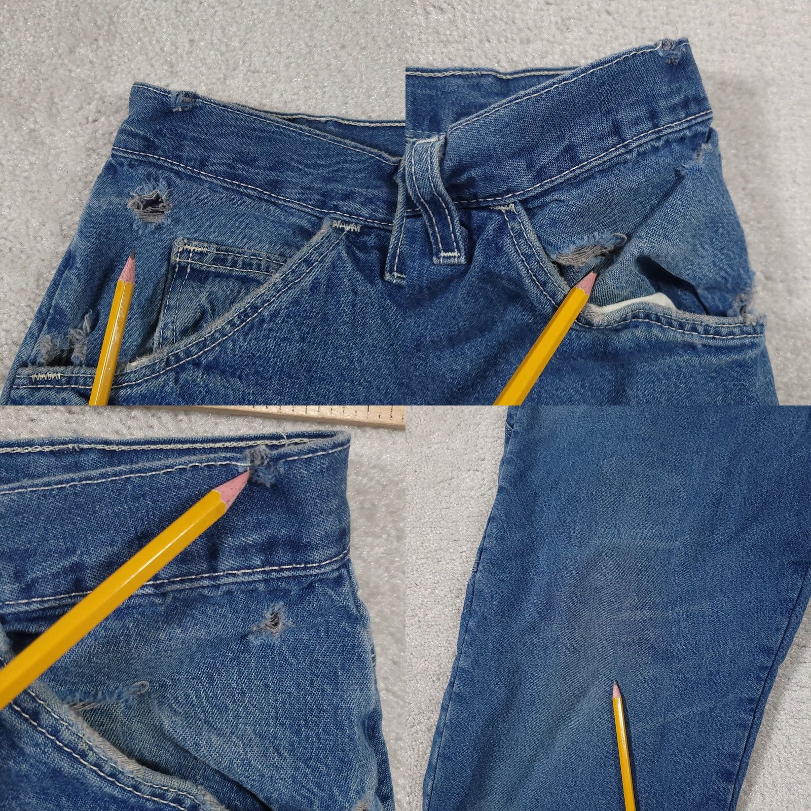 Dickies Dickies Jeans Denim 38X32 Carpenter Lined Workwear Straight Mens Regular Blue Cotton Denim 32 Inseam Medium Wash Size US 38 / EU 54 - 8 Thumbnail