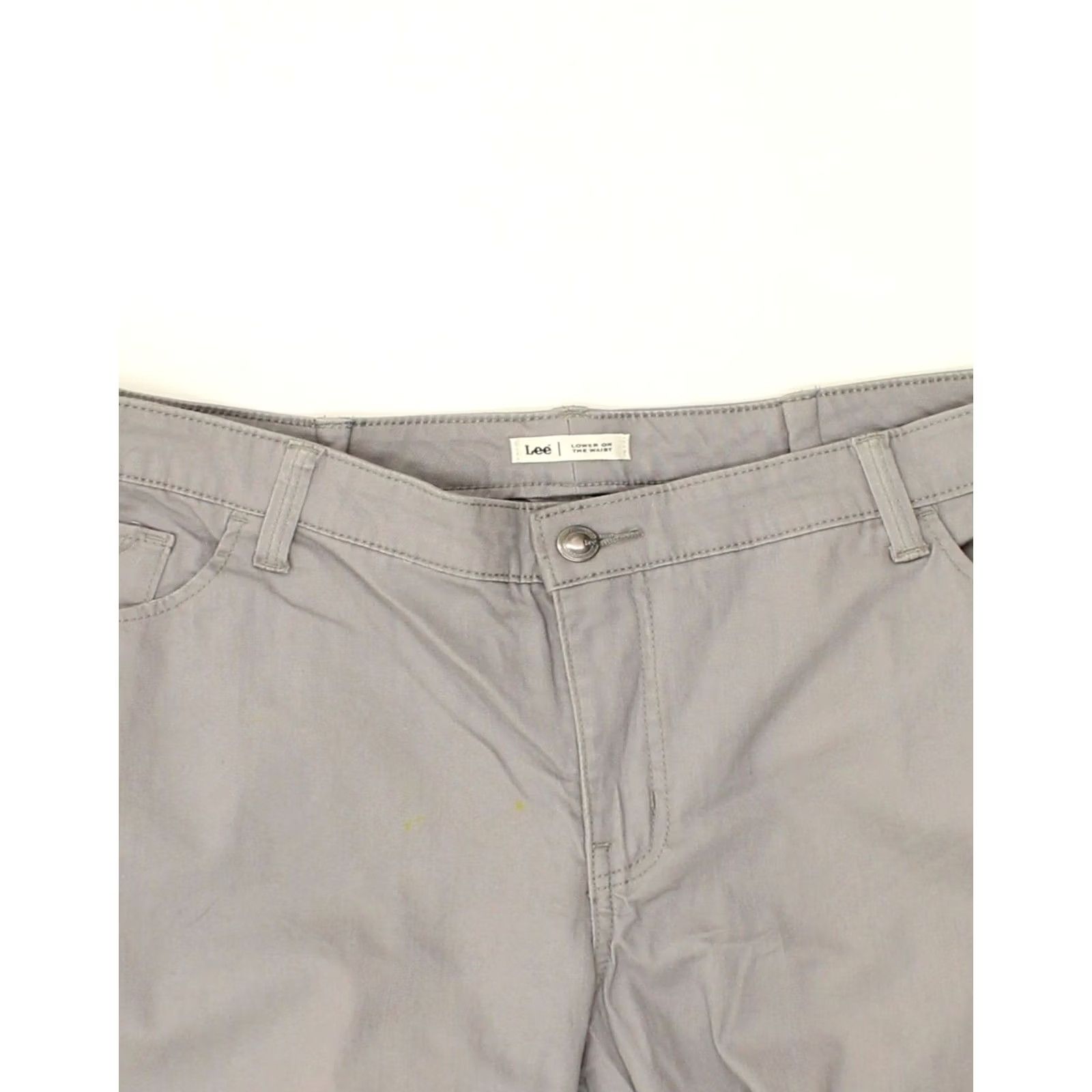 Lee LEE Womens Capri Trousers Grey Cotton W36 L20 Low Waist Size 25" / US 0 / IT 36 - 5 Thumbnail