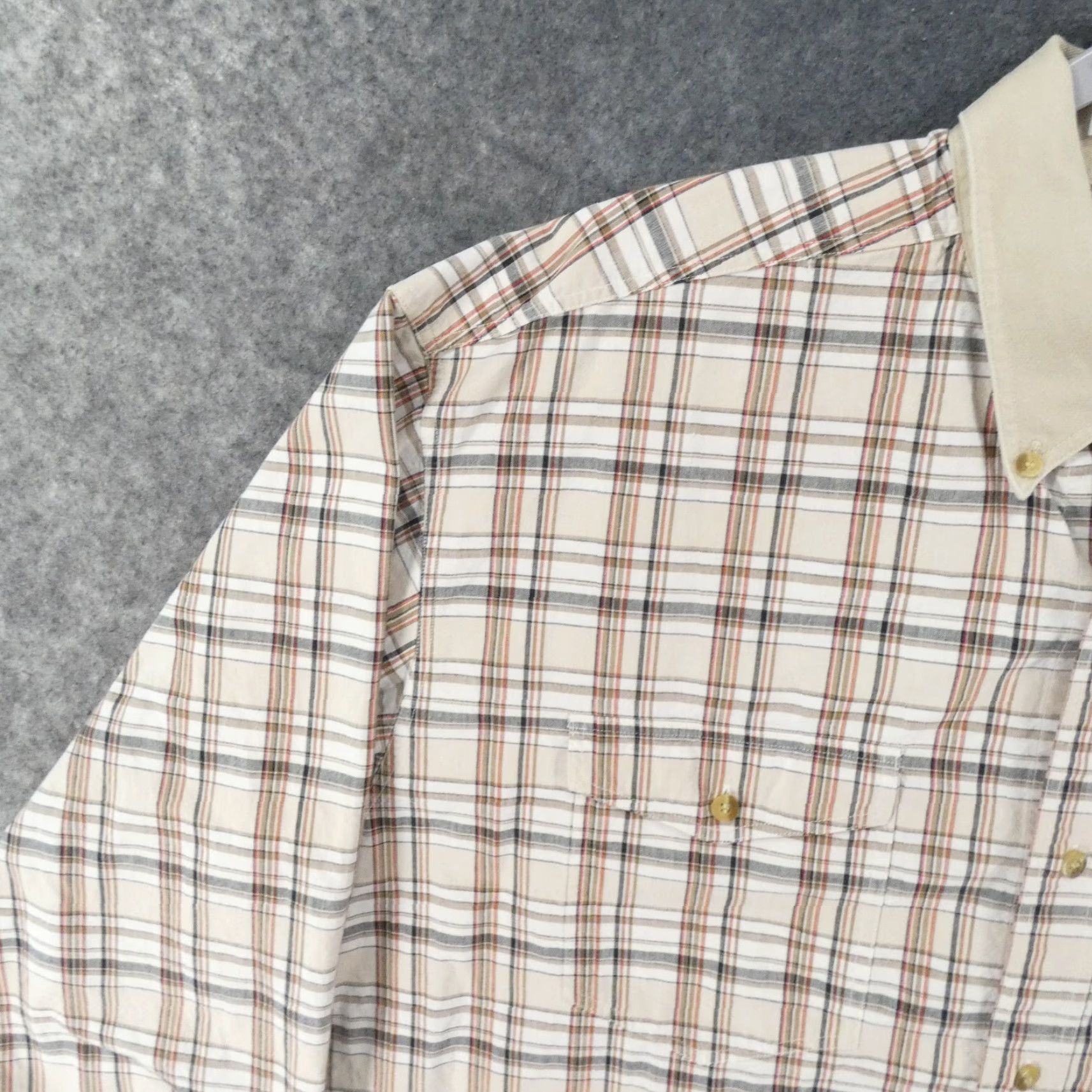 Roper Roper Shirt Mens XL Stretch Long Sleeve Button-Up Beige Plaid Western Size US XL / EU 56 / 4 - 3 Thumbnail