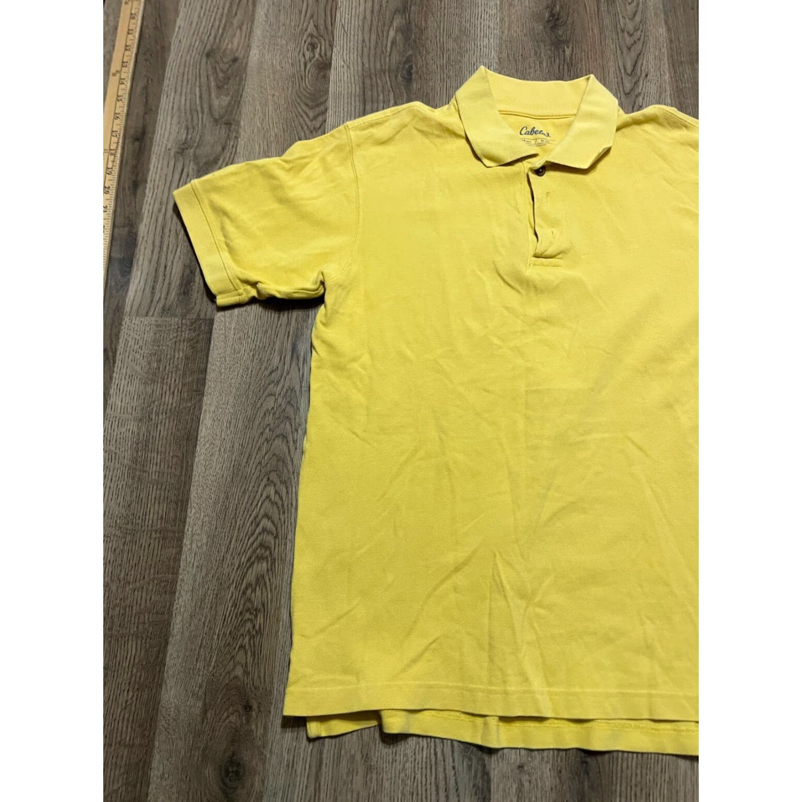 Vintage Cabela's Shirt Men's Size Medium Yellow Short Sleeve Polo Quarter Zip Casual Vintage: No (remove if not applicable) Size US M / EU 48-50 / 2 - 3 Thumbnail