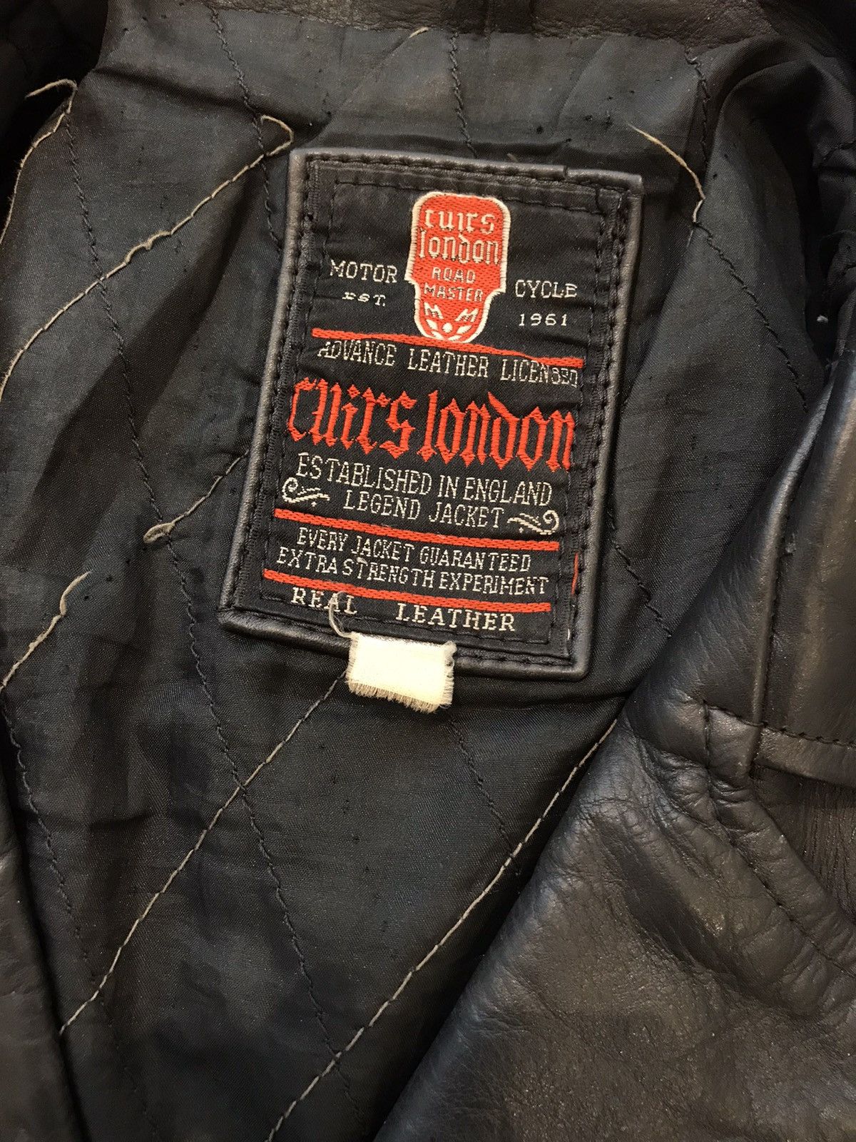 Horween Leather Vintage Quirs London / RBC Leather Jacket Size L / US 10 / IT 46 - 7 Thumbnail