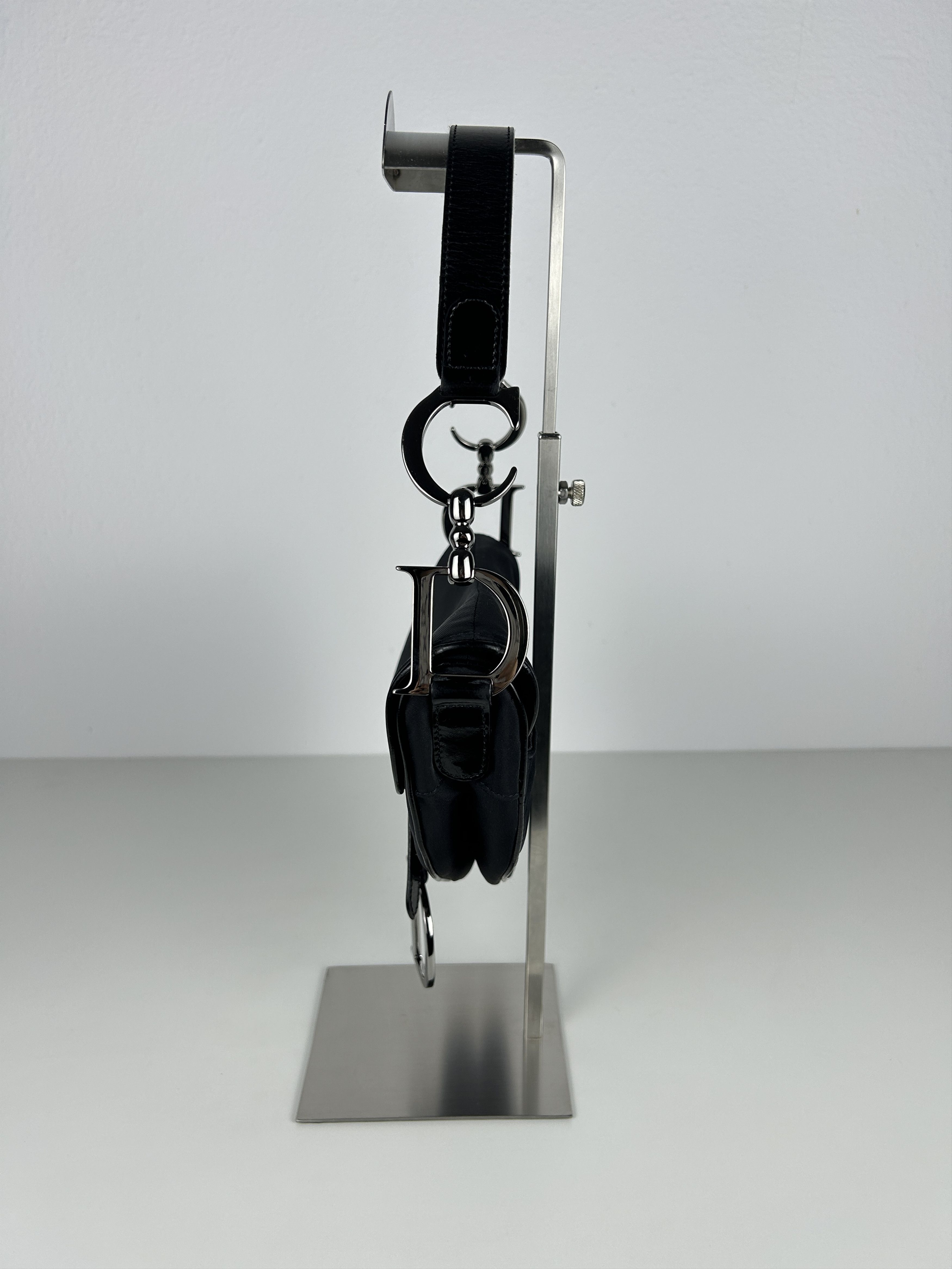 Dior 2001 Dior black satin and patent leather saddle bag Size ONE SIZE - 3 Thumbnail