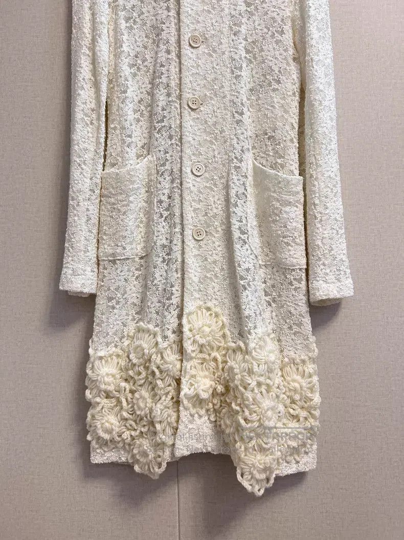 Comme des Garcons Comme des Garcons Cream lace jacket Size S / US 4 / IT 40 - 4 Thumbnail