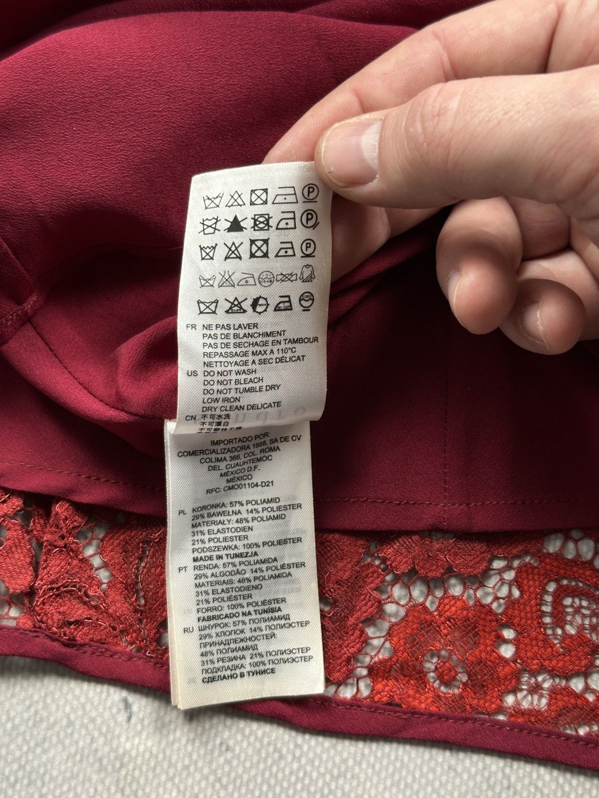 Sandro Sandro Paris Red Lace A-Line Skirt Luxury Romantic Chic Lux Size 27" / US 4 / IT 40 - 15 Thumbnail