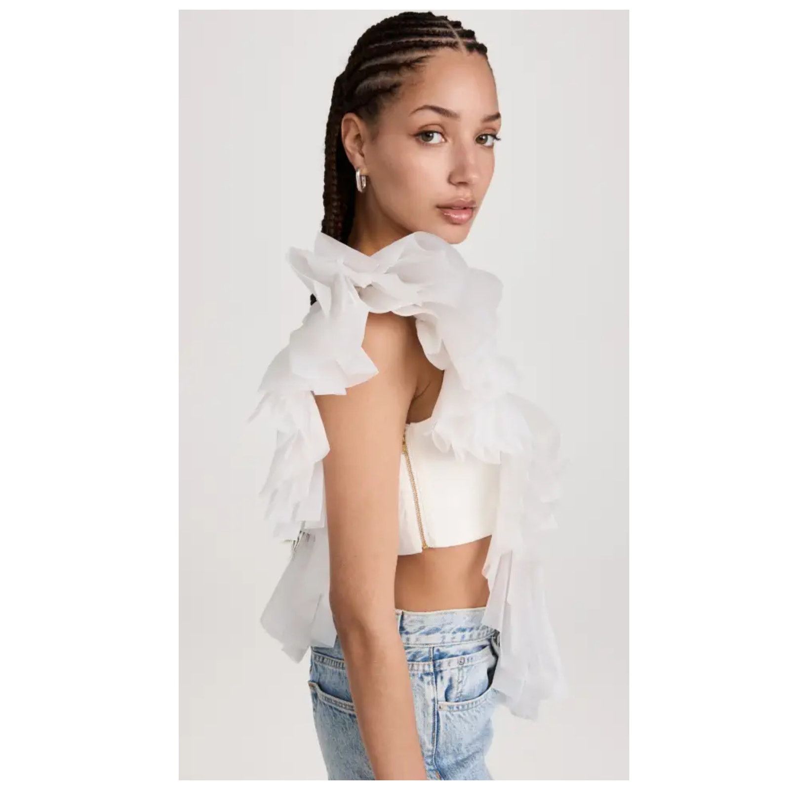 Aje NWT Aje Orbit Sculptural Pleated Top (UK/AU 4 = US 0) Size XS / US 0-2 / IT 36-38 - 3 Thumbnail
