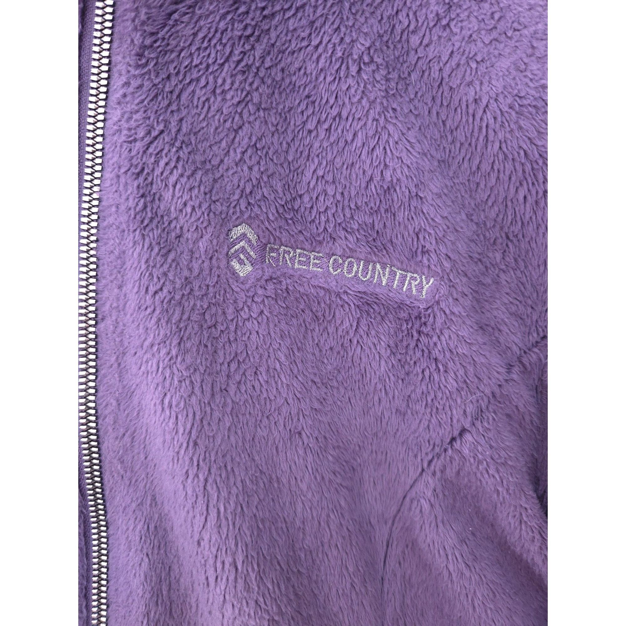 Free Country Free Country Women's Medium Purple Fleece Zip-Up Jacket Size M / US 6-8 / IT 42-44 - 7 Thumbnail