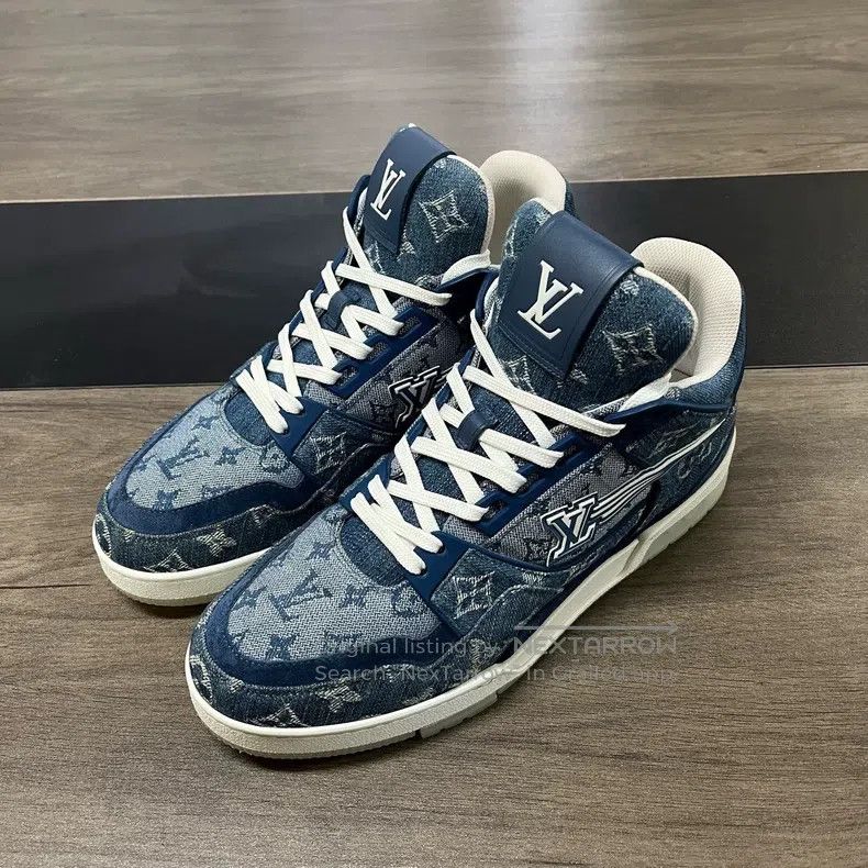 Louis Vuitton Louis Vuitton Trainer Flying Wing Blue Jeans shoes Size US 6.5 / EU 39-40 - 1 Thumbnail