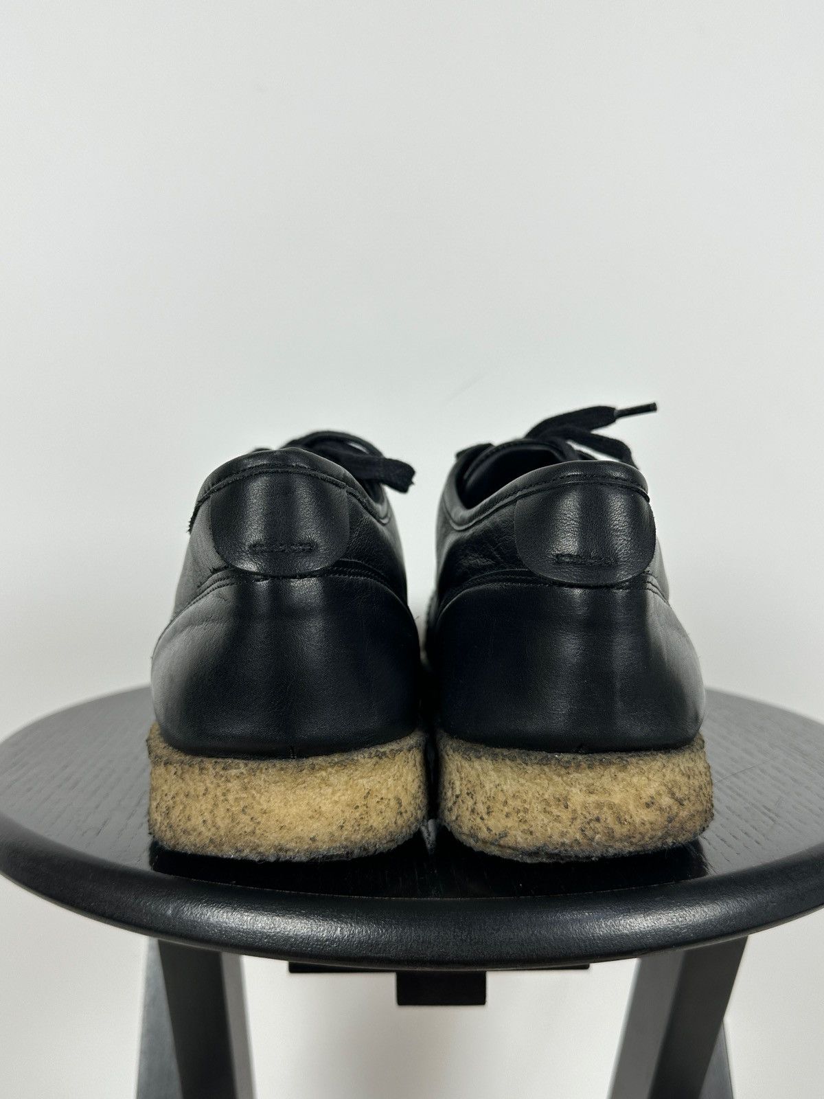 Designer Zeha Berlin Low Top Black Leather Sneakers Size US 13 / EU 46 - 10 Thumbnail
